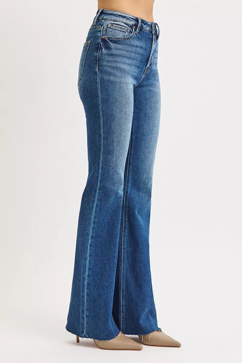 RISEN High Rise Flare Jeans -  Be Bliss Boutique