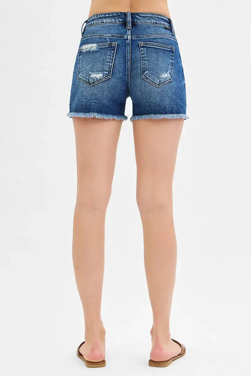 Low Rise Pikaboo Lining Shorts by RISEN Jeans - Be Bliss Boutique