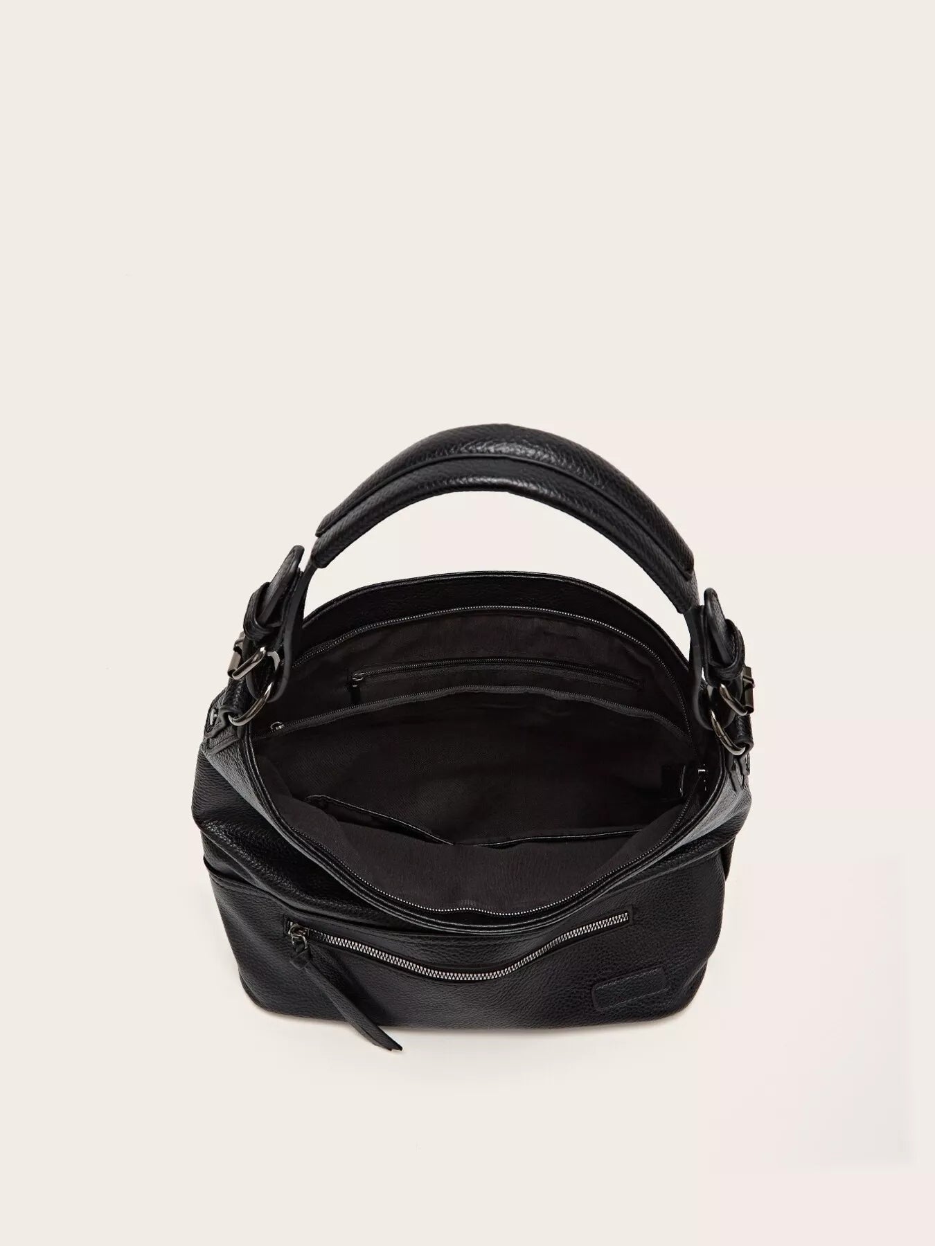 Zip Front Classic Leather Handbag - Be Bliss Boutique