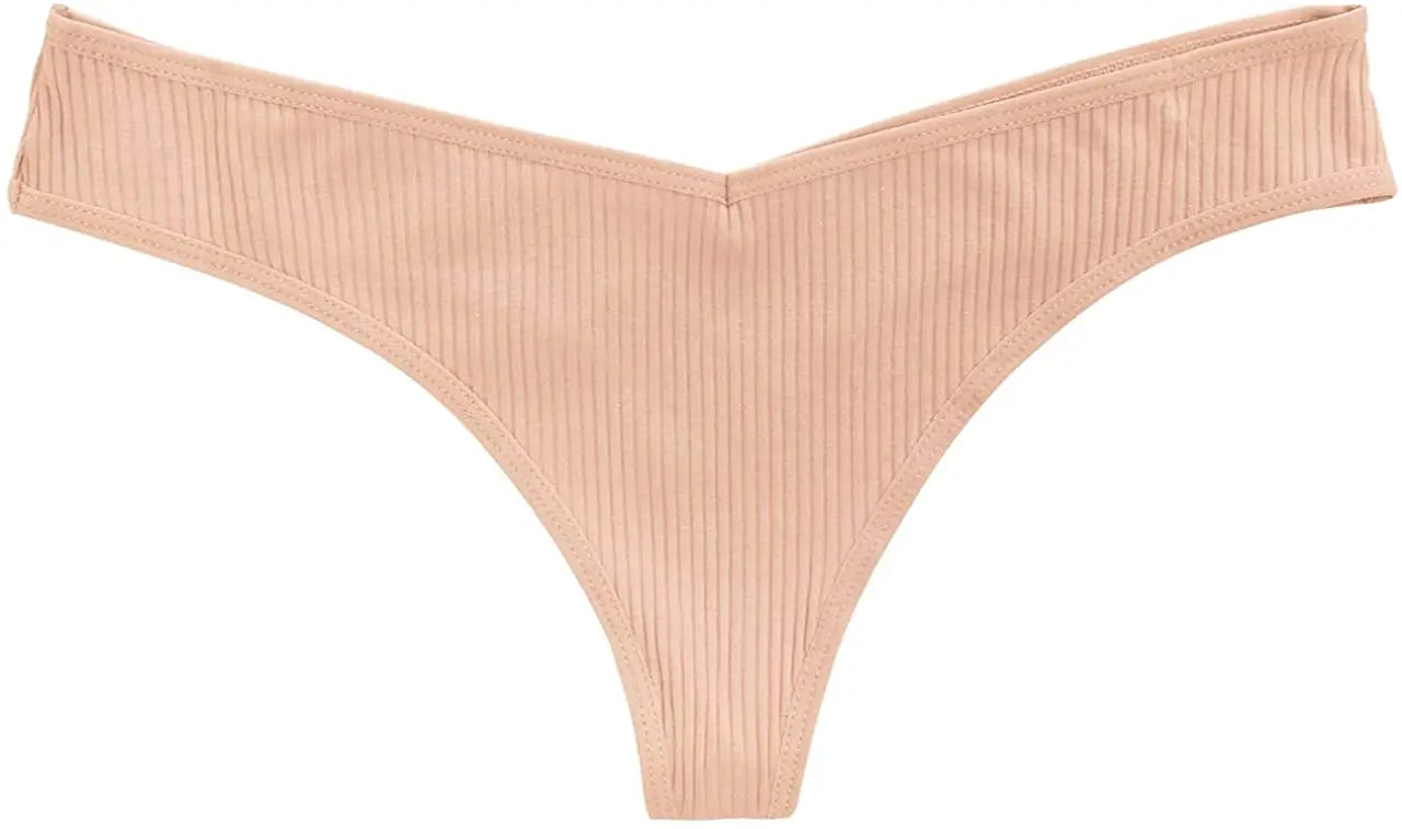 Cotton Rib Thong - Be Bliss Boutique