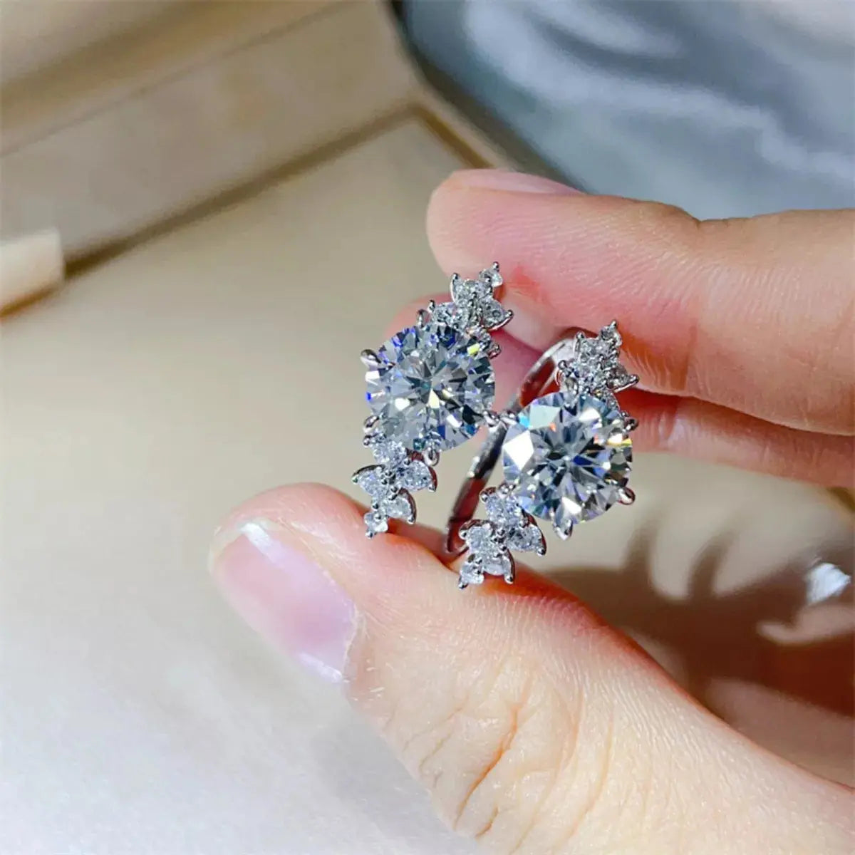 925 Sterling Silver 3 Carat Moissanite Ring - Be Bliss Boutique