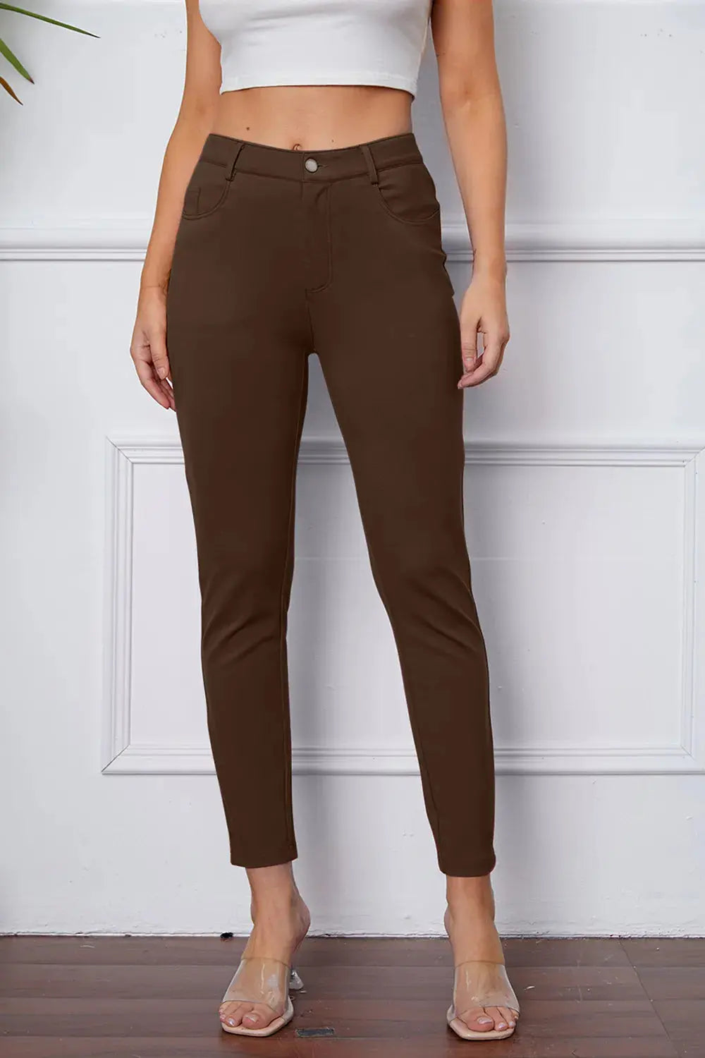 Basic BAE Full Size StretchyStitch High Waist Skinny Pants - Be Bliss Boutique
