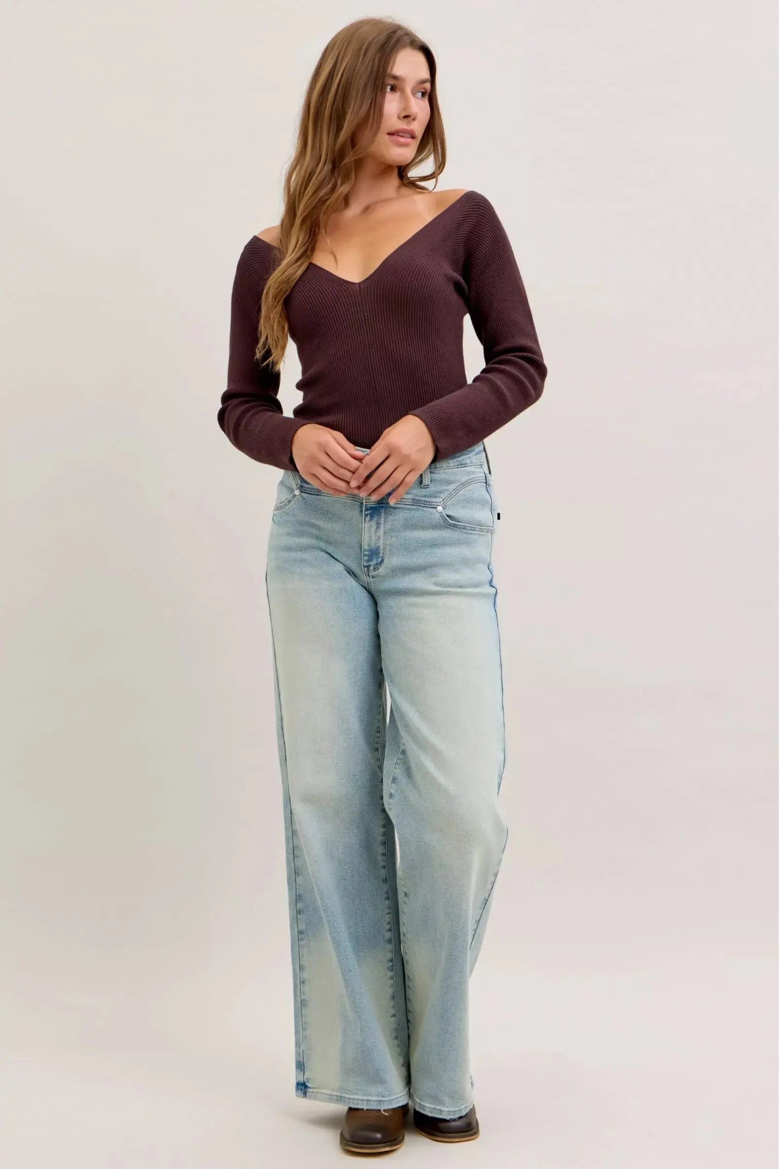 Judy Blue Jeans - High Waist Column Straight Jeans - Be Bliss Boutique