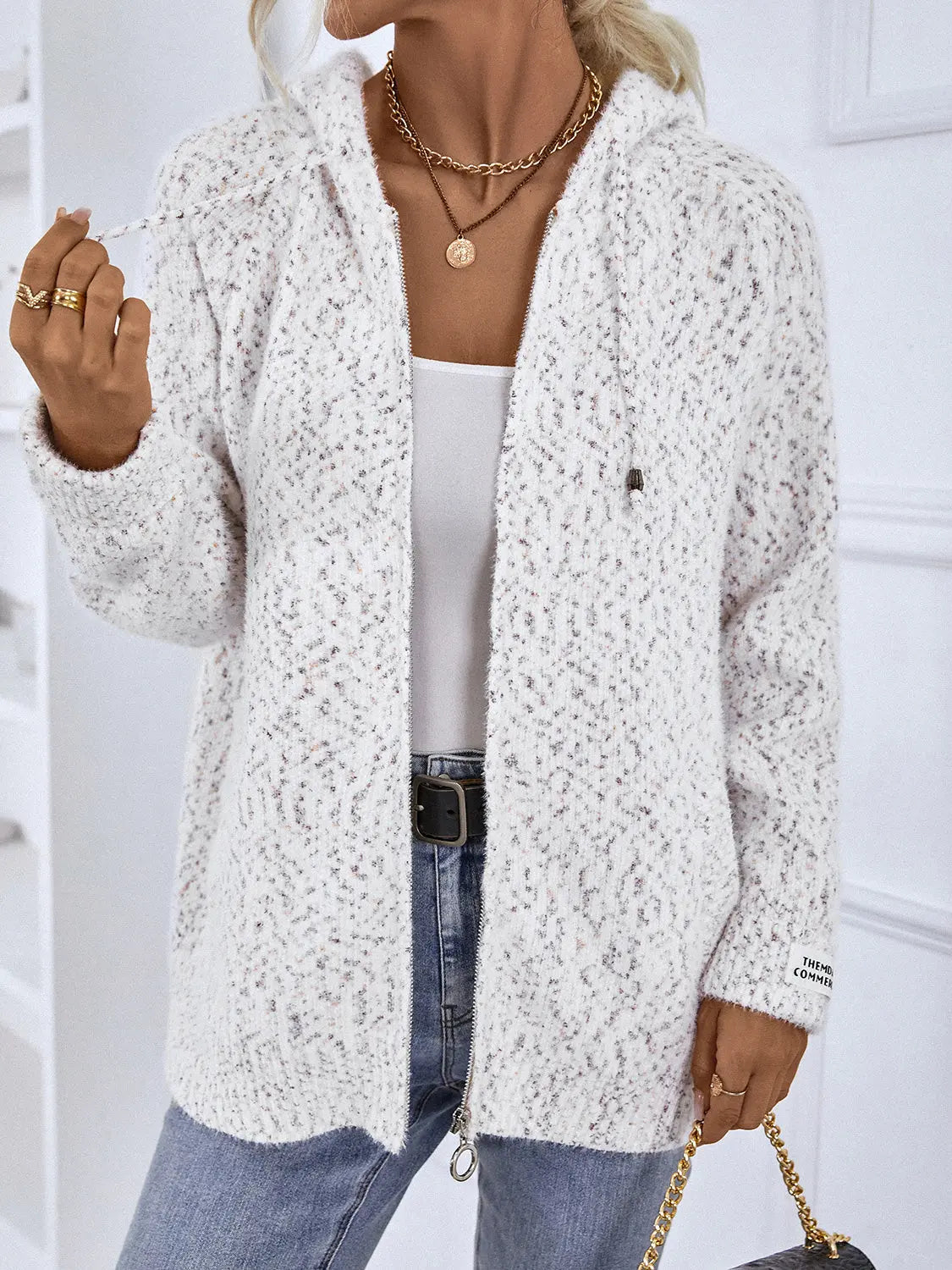 Zip-Up Hooded Sweater - Be Bliss Boutique