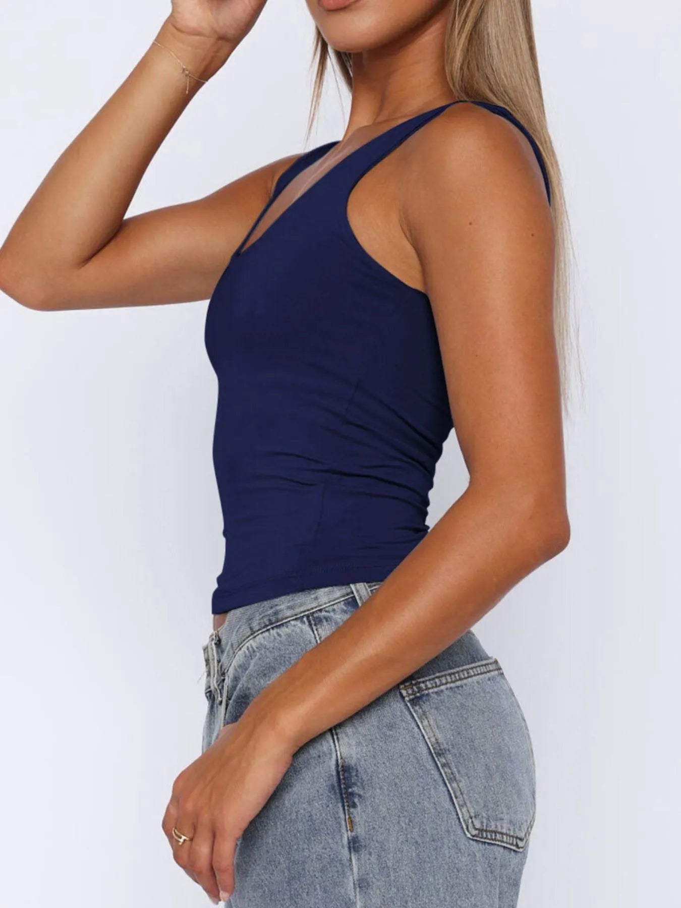 Women's Square Neck Wide Strap Tank Top - Be Bliss Boutique