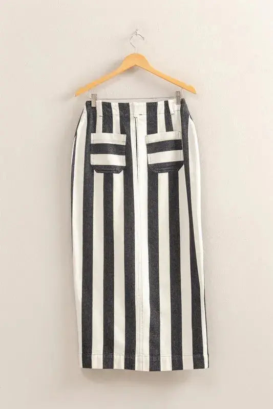 HYFVE Pocket Detail Striped Maxi Skirt - Be Bliss Boutique