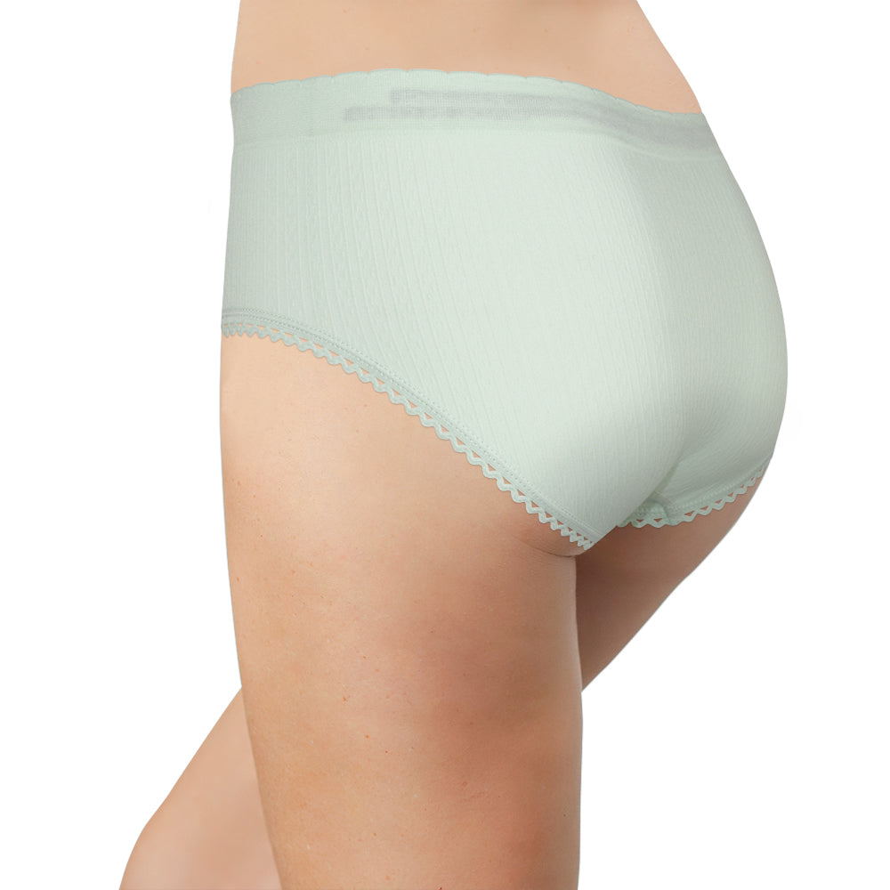 Seamless Textured Hipster with Picot Trim - Be Bliss Boutique