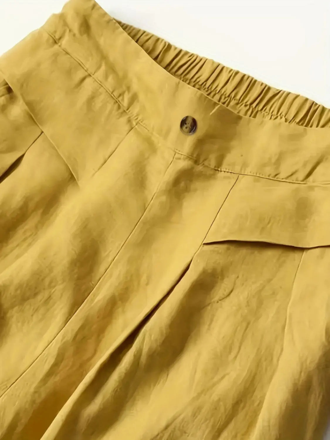 Full Size Half Elastic Waist Wide Leg Pants - Be Bliss Boutique