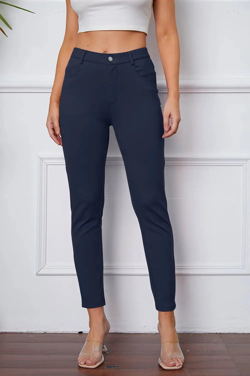 Basic BAE Full Size StretchyStitch High Waist Skinny Pants - Be Bliss Boutique