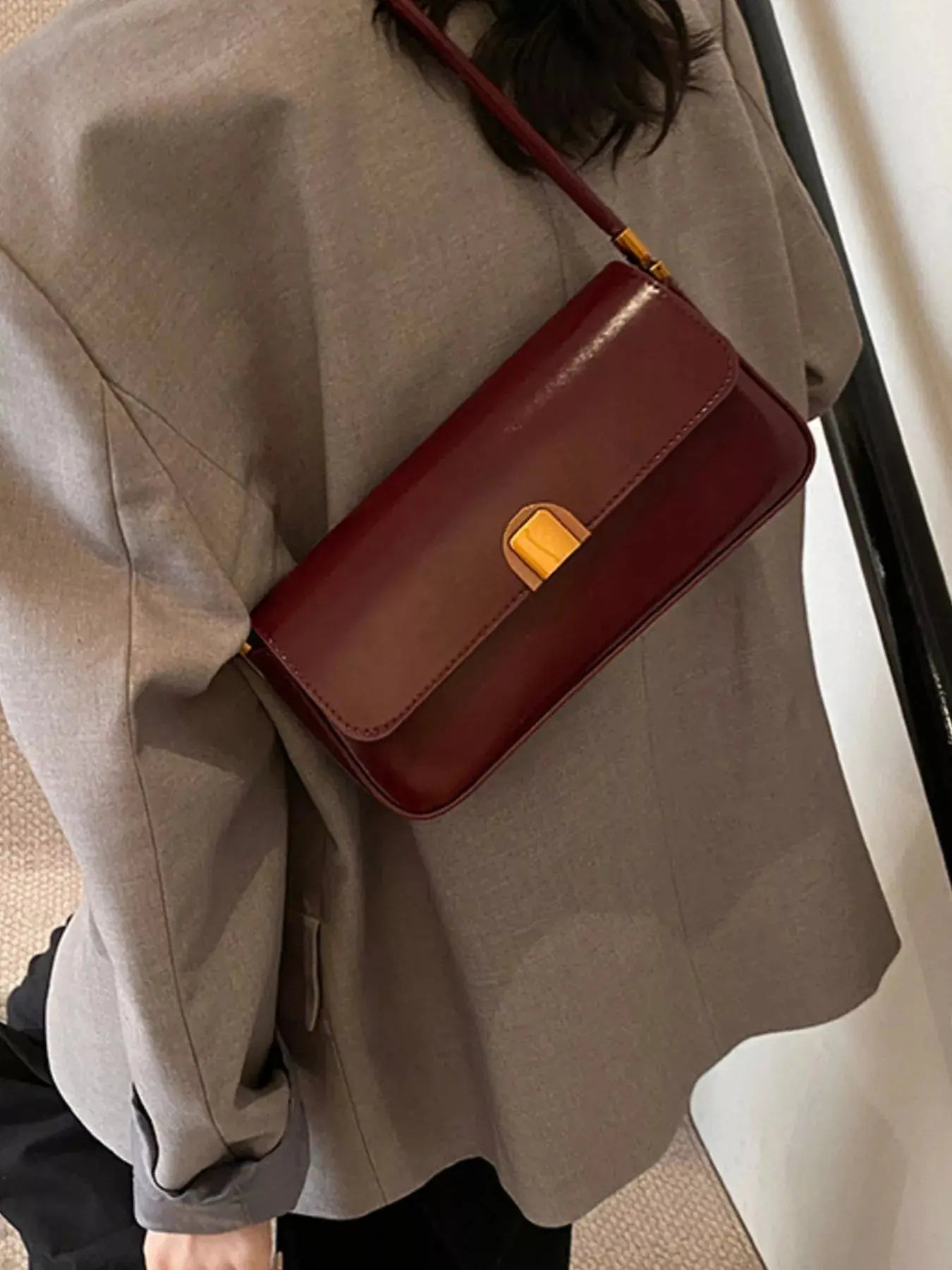 Retro Style Leather Shoulder Bag - Be Bliss Boutique