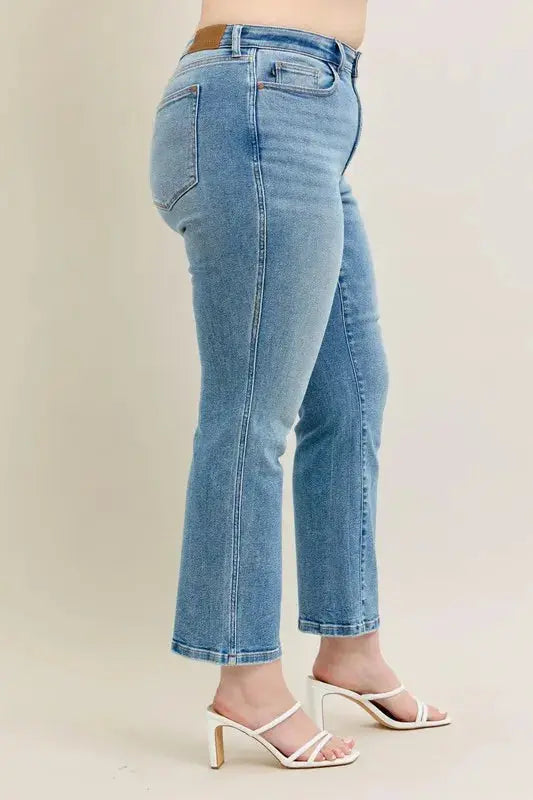 Full Size High Waist Vintage Straight Leg Judy Blue Jeans - Be Bliss Boutique