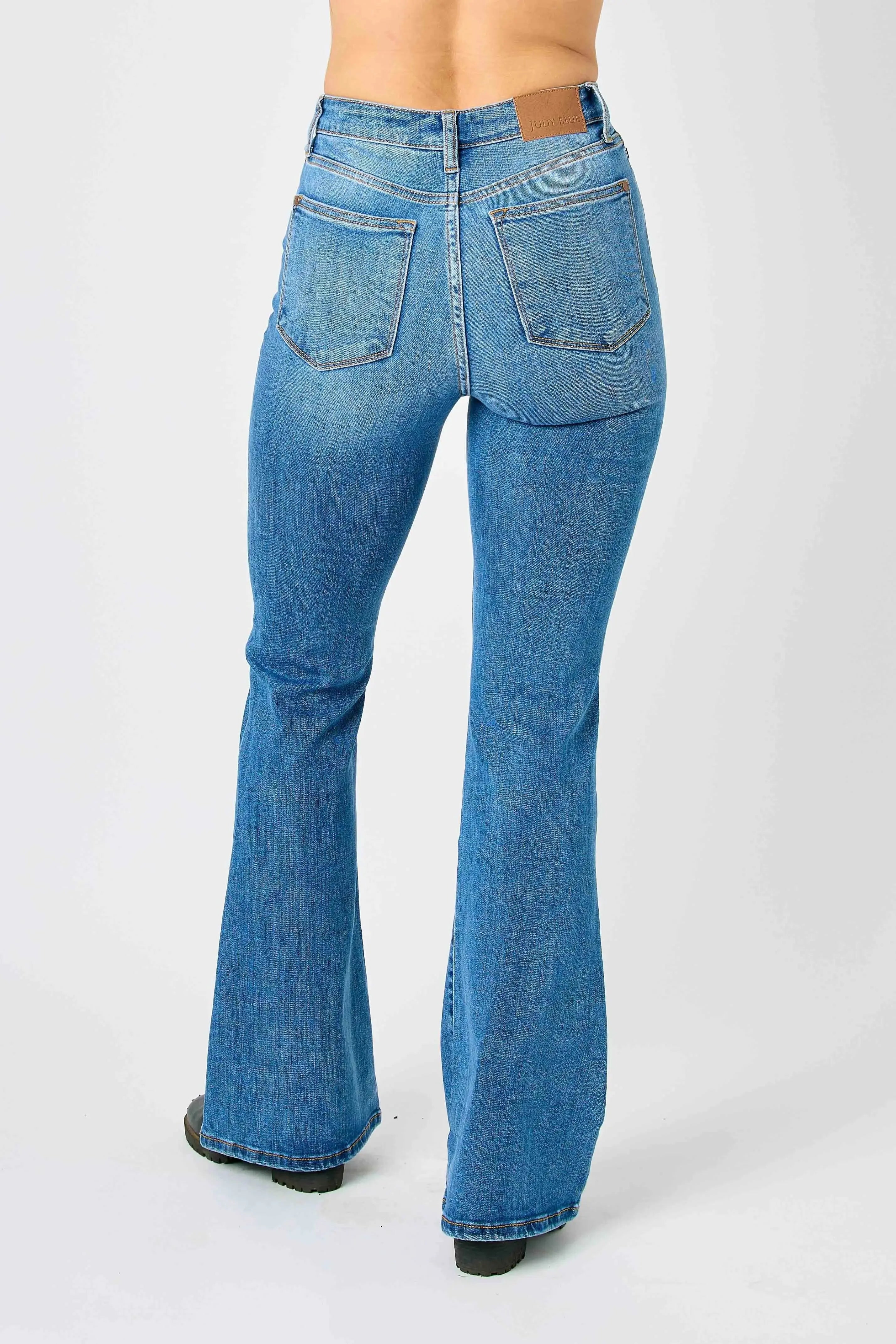 High Waist Classic Flare Judy Blue Jeans – Full & Plus Size - Be Bliss Boutique