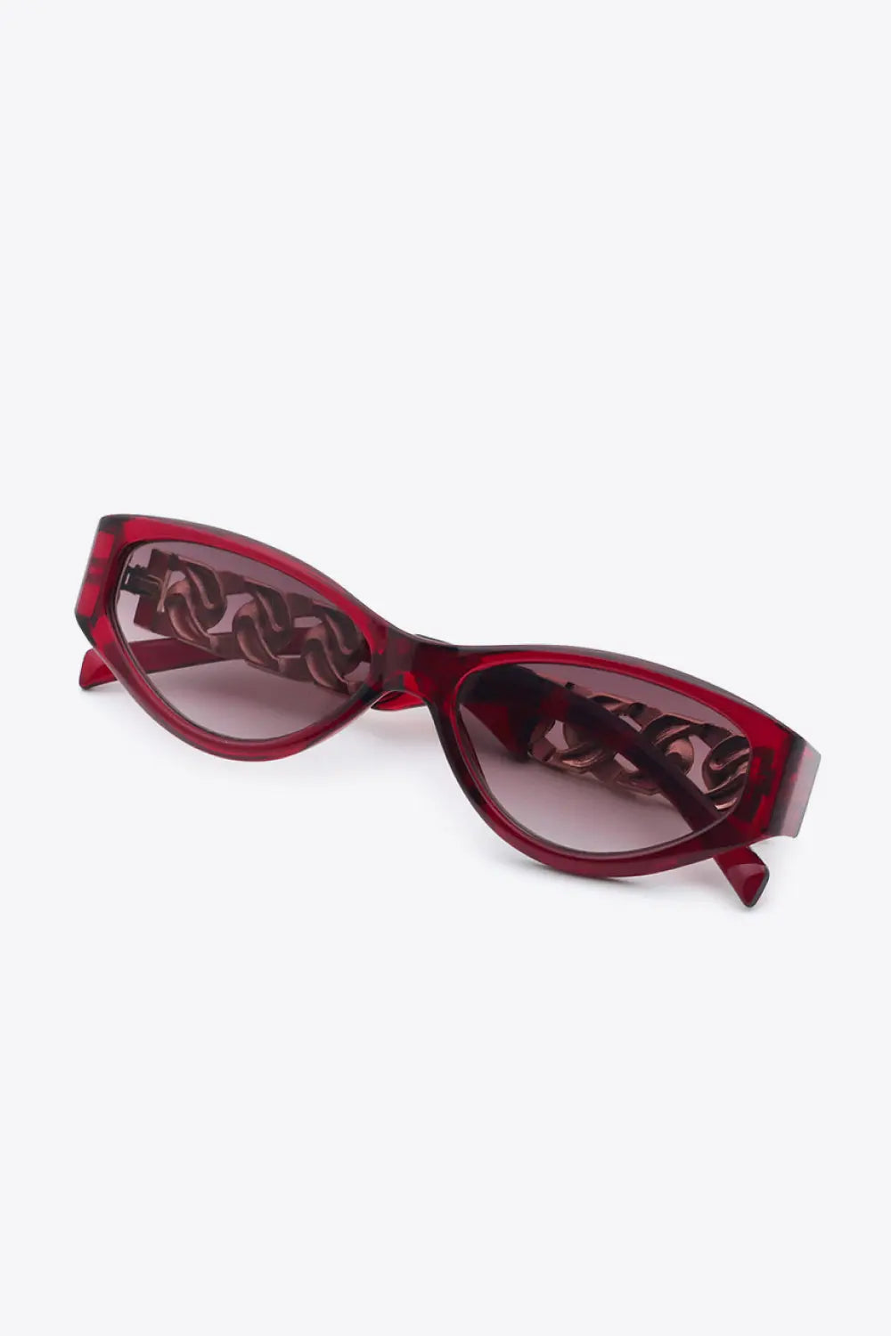 Chain Detail Cat Eye Sunglasses – UV400 Fashion Shades - Be Bliss Boutique