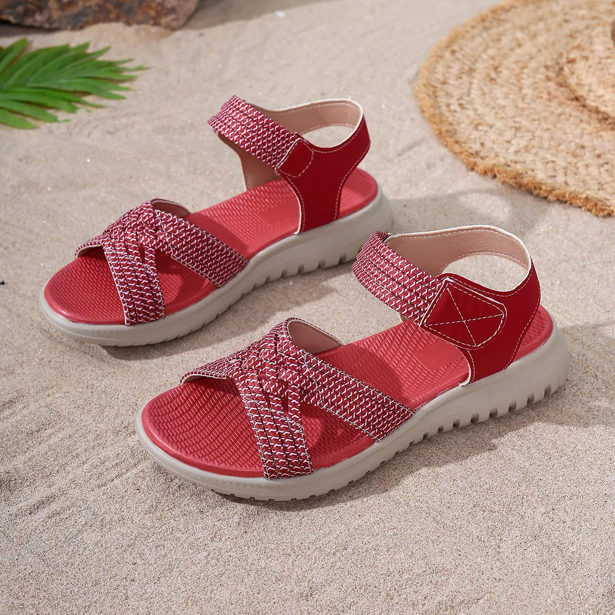 Woven Open Toe Sandals - Be Bliss Boutique