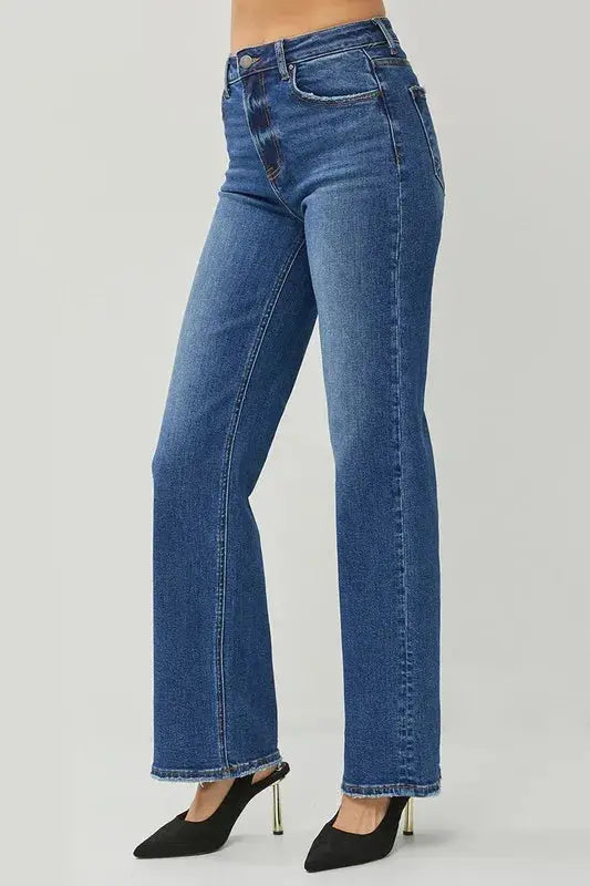 High Rise Straight Leg RISEN Jeans - Be Bliss Boutique