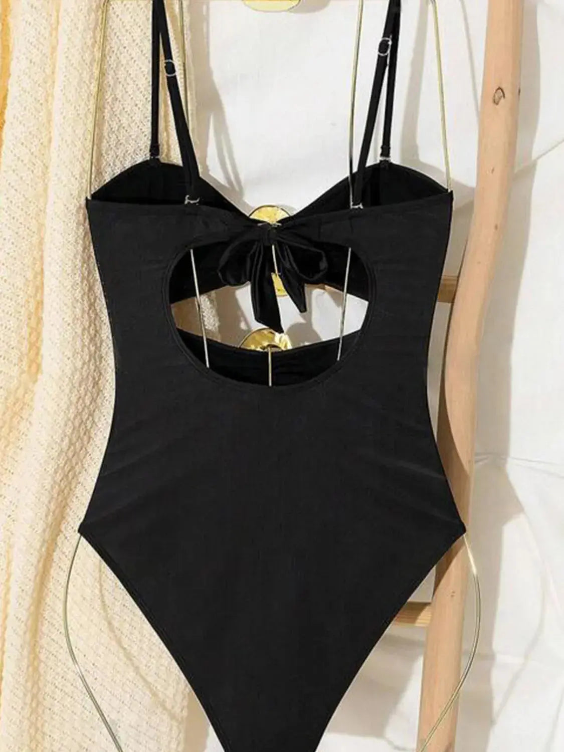 Gold Hardware Cutout Sweetheart Neck One Piece Swimsuit - Be Bliss Boutique