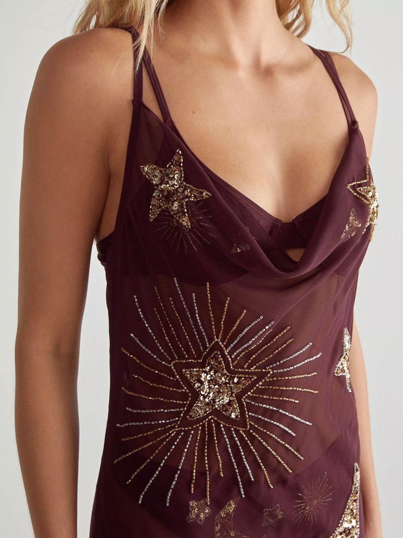 Cowl Neck Maxi Cami Dress - Be Bliss Boutique