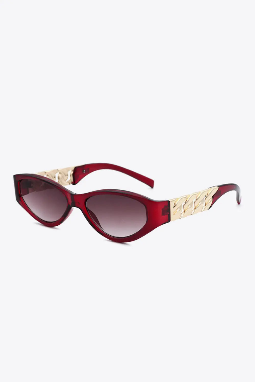 Chain Detail Cat Eye Sunglasses – UV400 Fashion Shades - Be Bliss Boutique