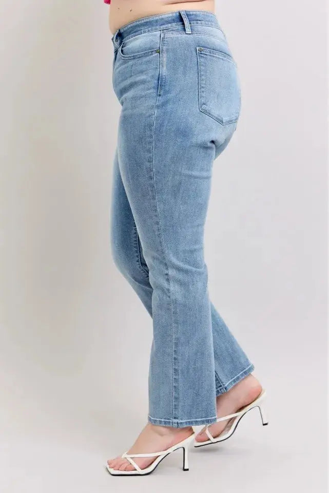 Plus Size High Waist Judy Blue Dad Jeans - Be Bliss Boutique