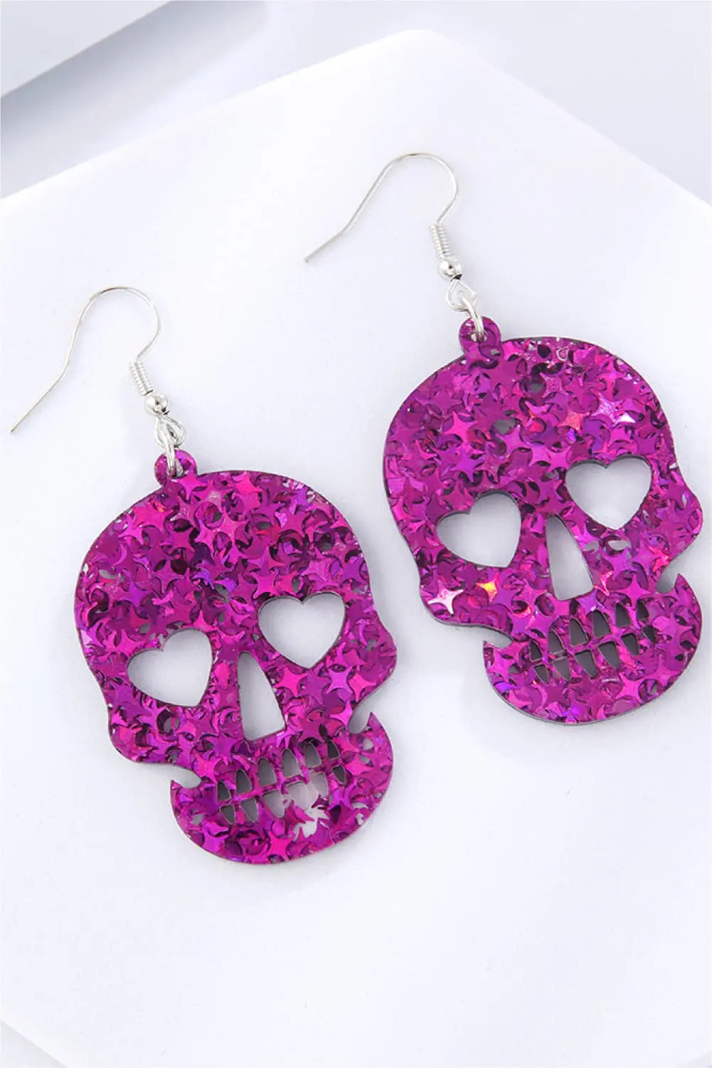 Halloween Skull Acrylic Drop Earrings - Be Bliss Boutique