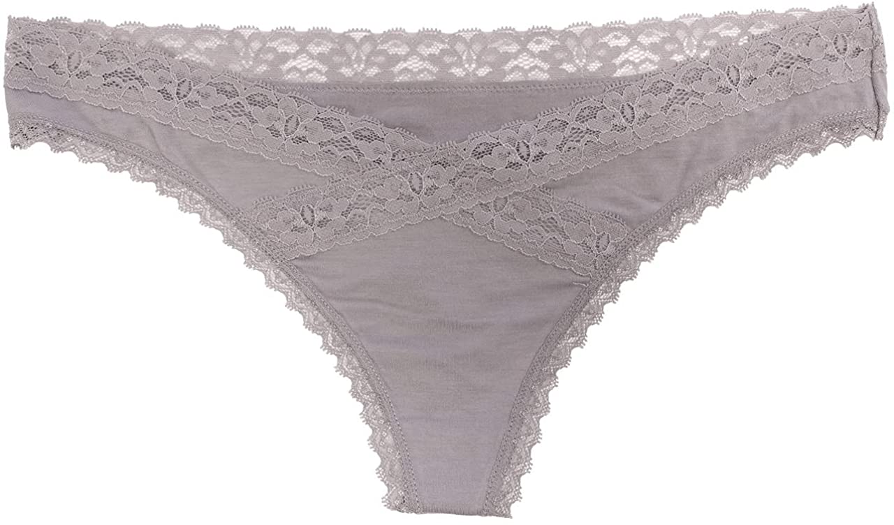V-Front Modal Thong with Lace 3 Pack - Be Bliss Boutique