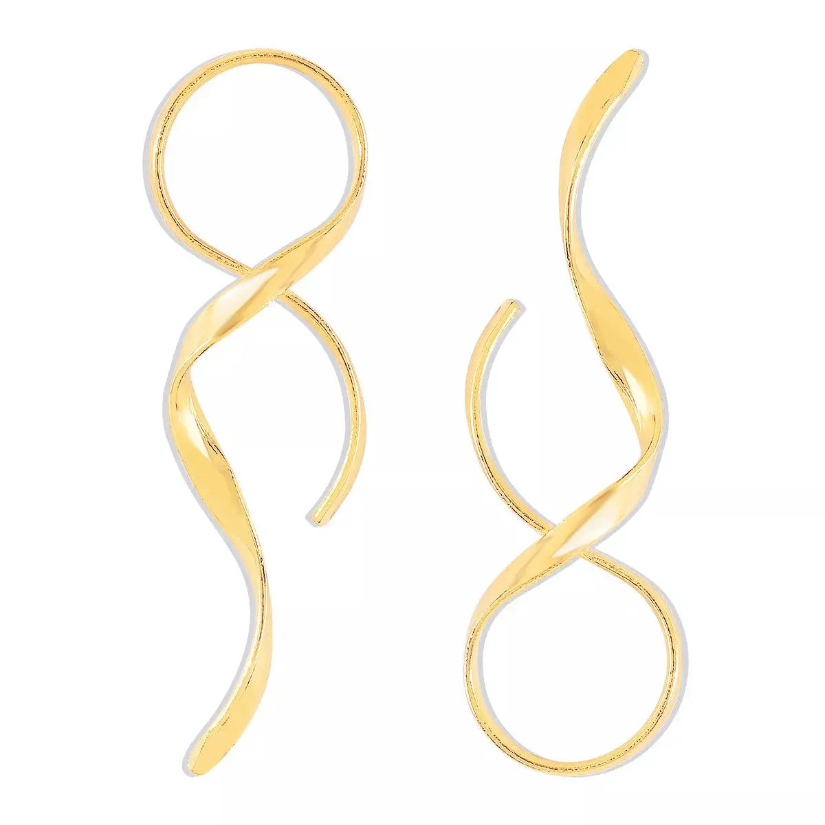 Alloy Spiral Drop Earrings - Be Bliss Boutique