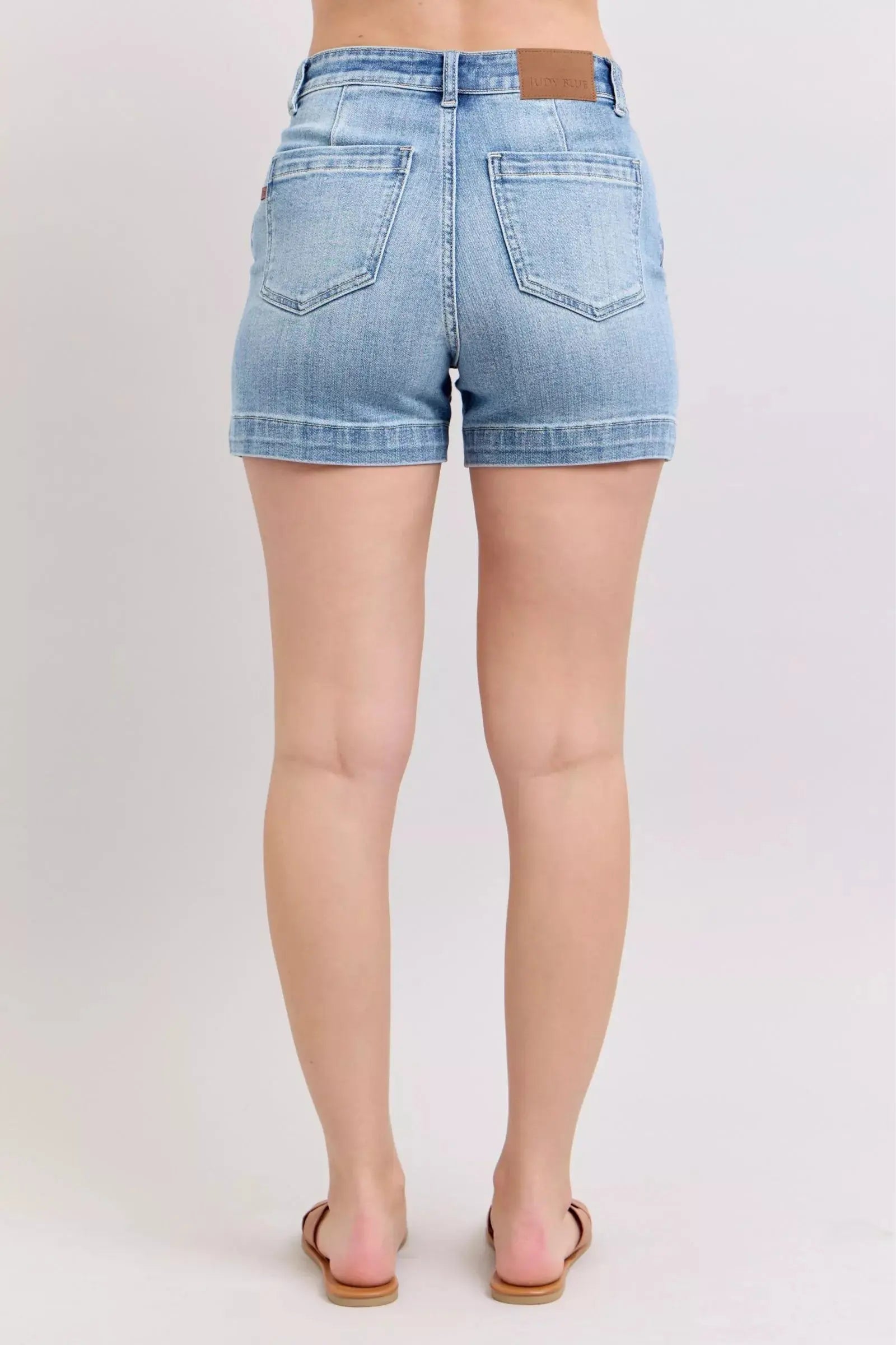 Judy Blue Jeans - Mid Rise Denim Shorts - Be Bliss Boutique