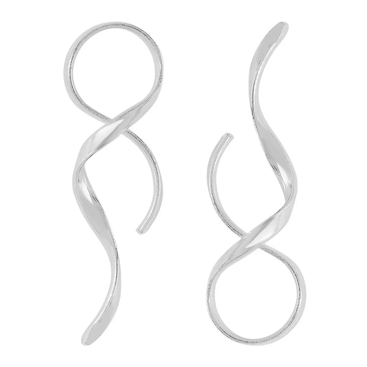 Alloy Spiral Drop Earrings - Be Bliss Boutique