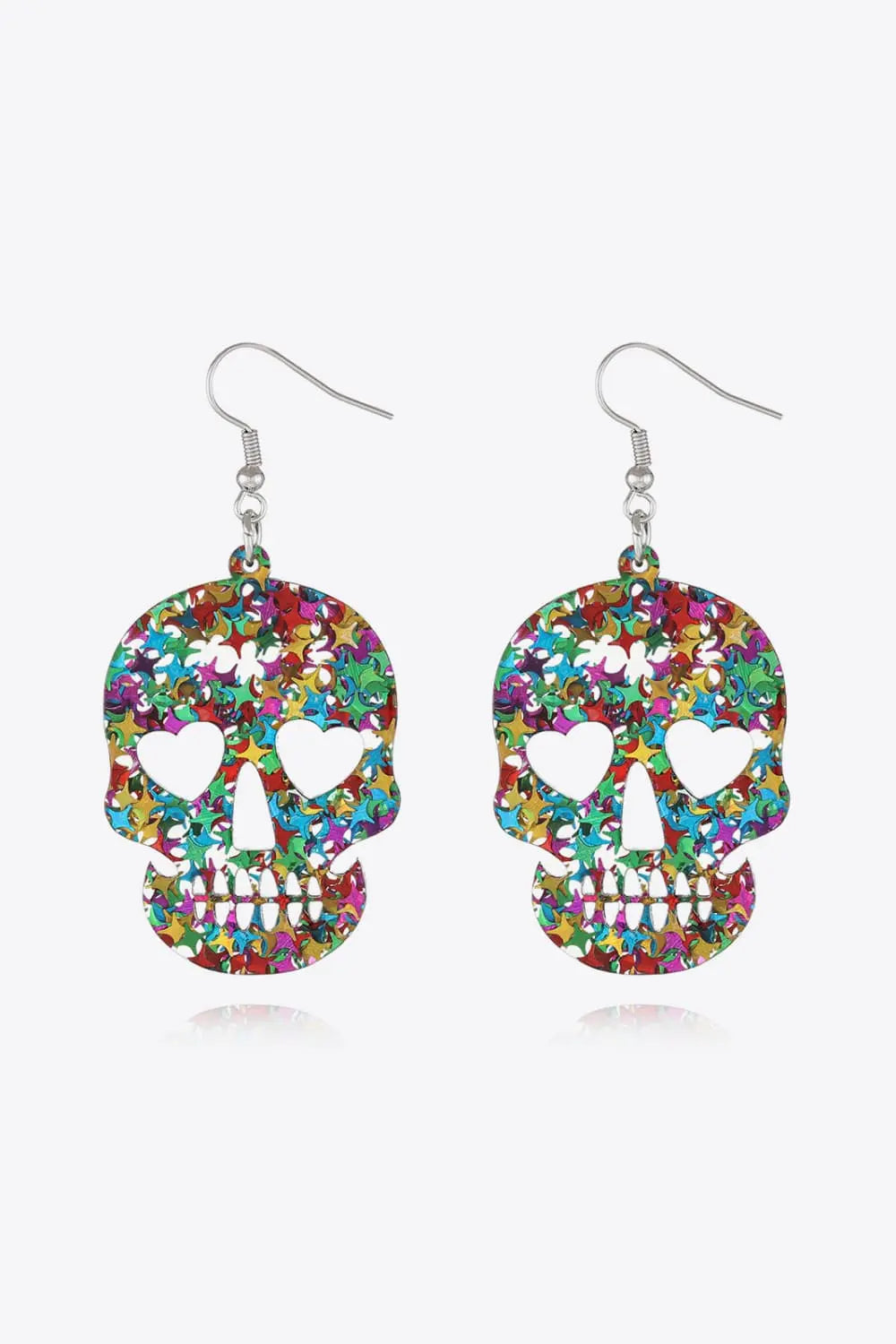 Halloween Skull Acrylic Drop Earrings - Be Bliss Boutique