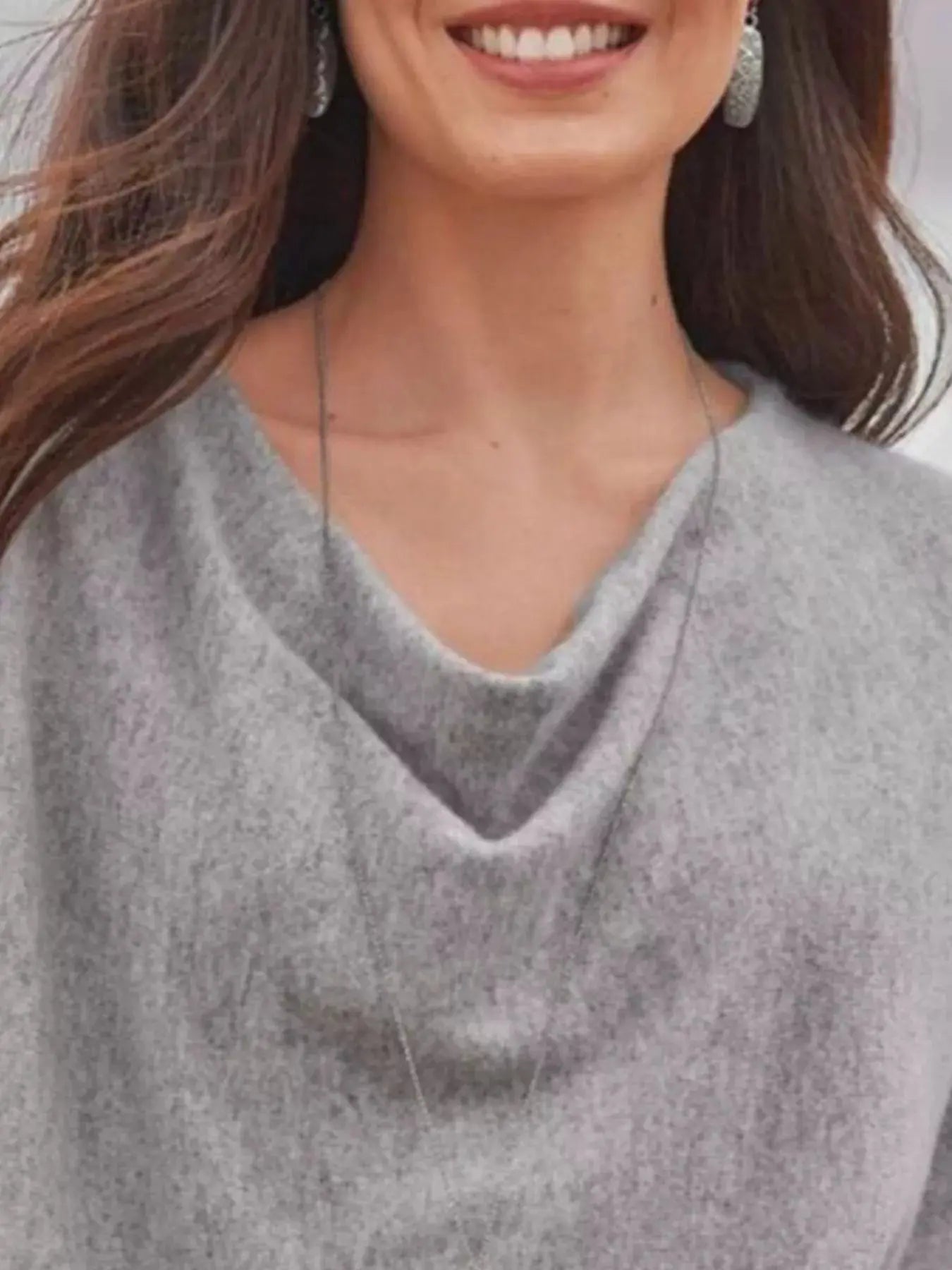 Full Size Cowl Neck Long Sleeve Top - Be Bliss Boutique