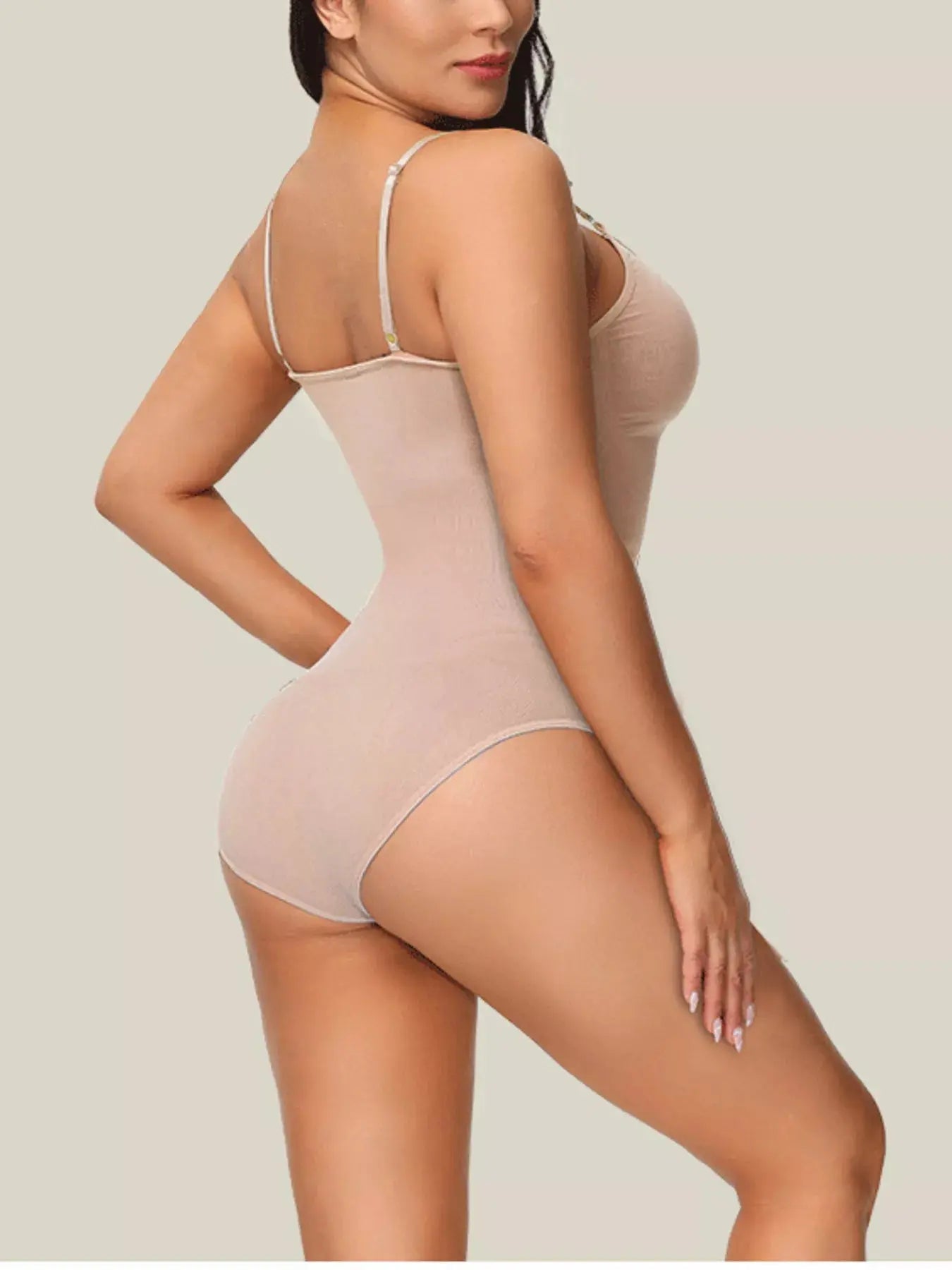 Full Size Shaping Scoop Neck Seamless Bodysuit - Be Bliss Boutique