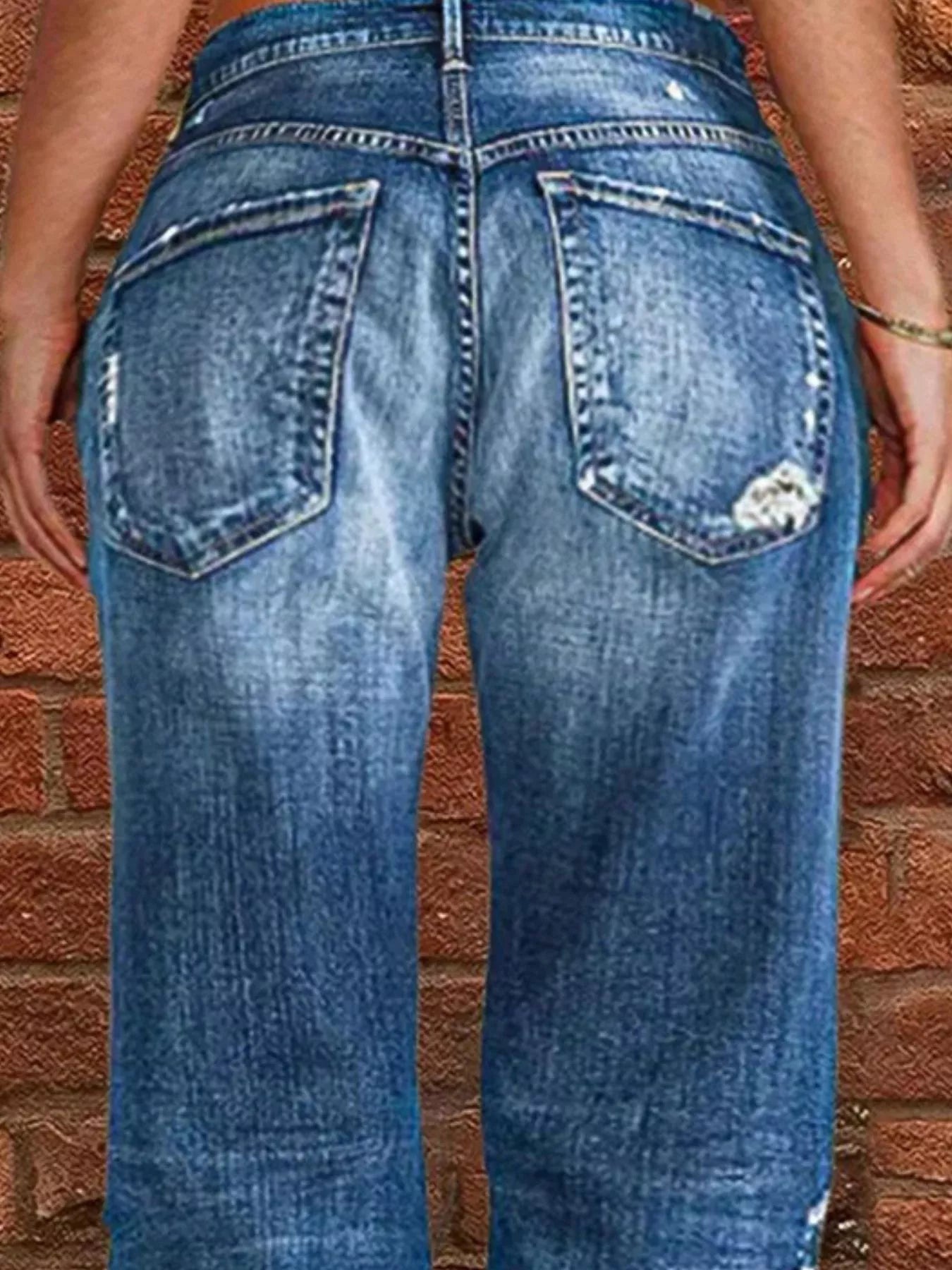 Full Size Distressed Raw Hem Jeans - Be Bliss Boutique