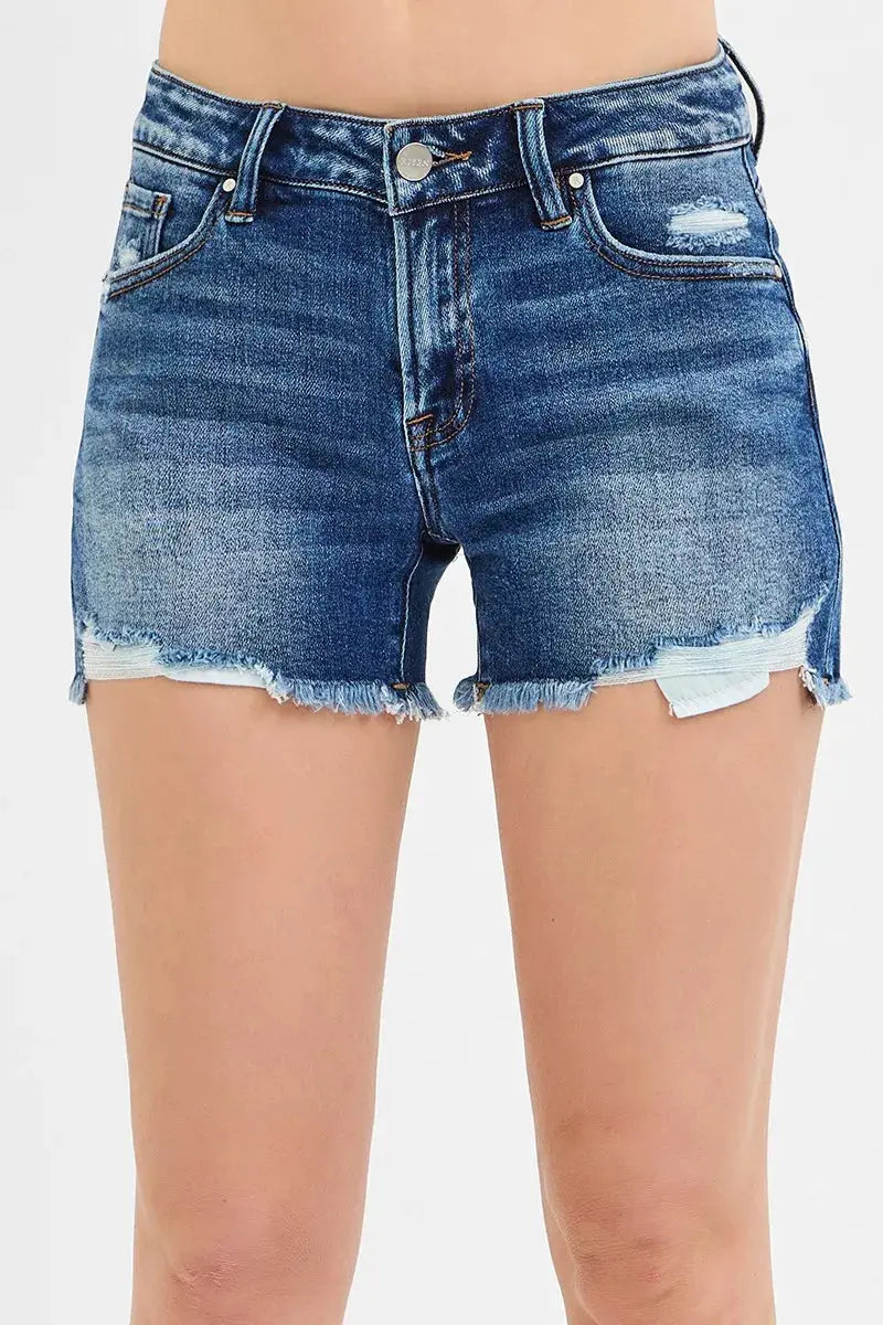 Low Rise Pikaboo Lining Shorts by RISEN Jeans - Be Bliss Boutique