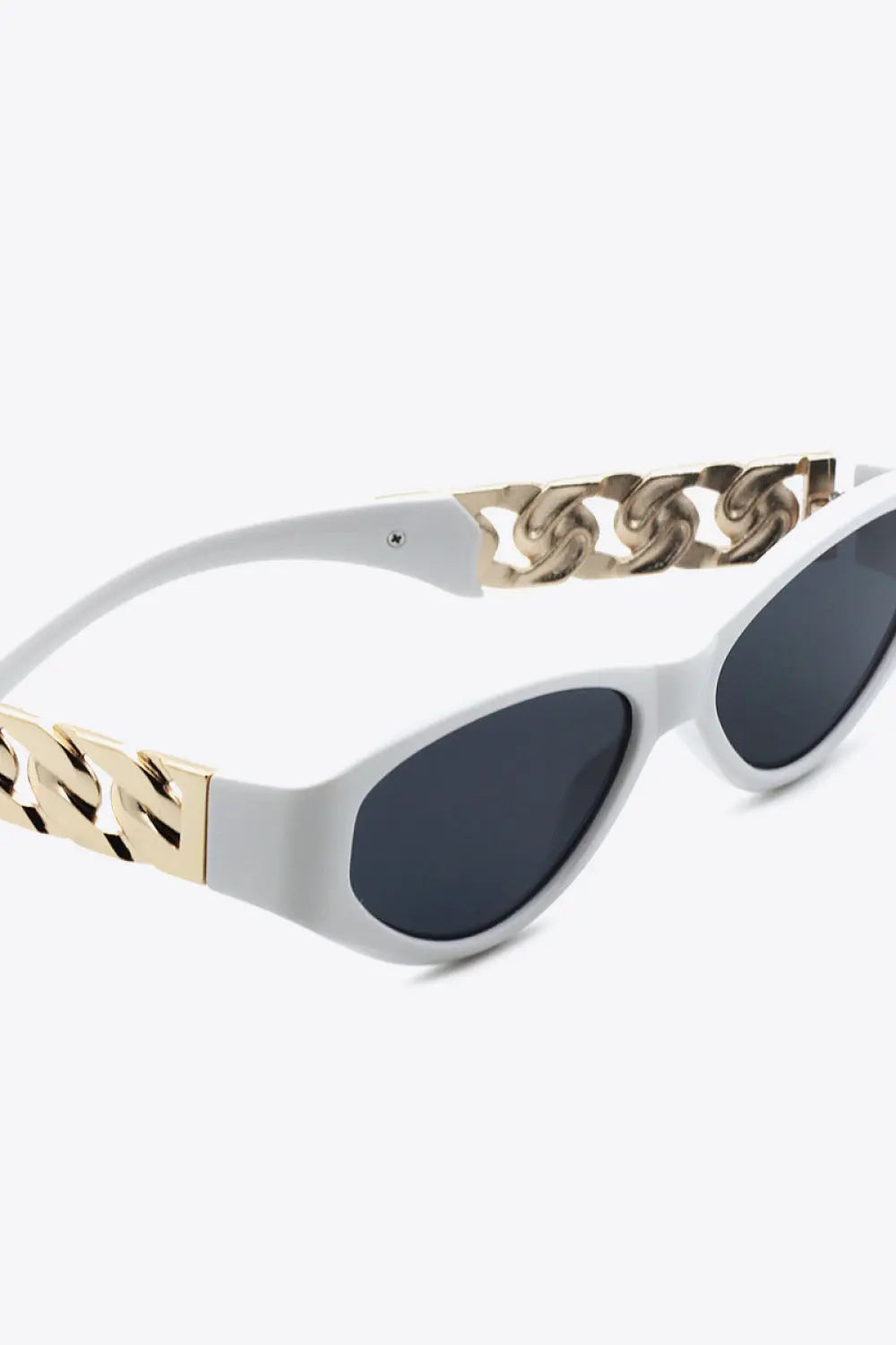 Chain Detail Cat Eye Sunglasses – UV400 Fashion Shades - Be Bliss Boutique