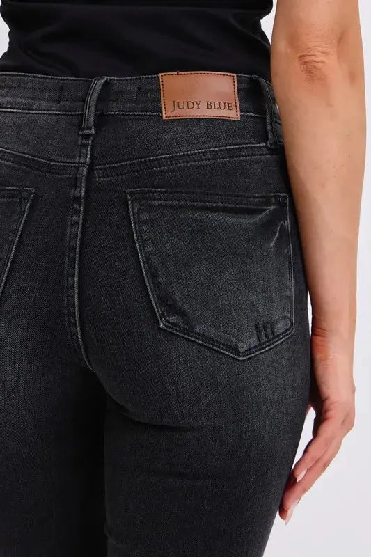 Full Size/Plus Size Mid Rise Tummy Control Skinny Judy Blue Jeans - Be Bliss Boutique