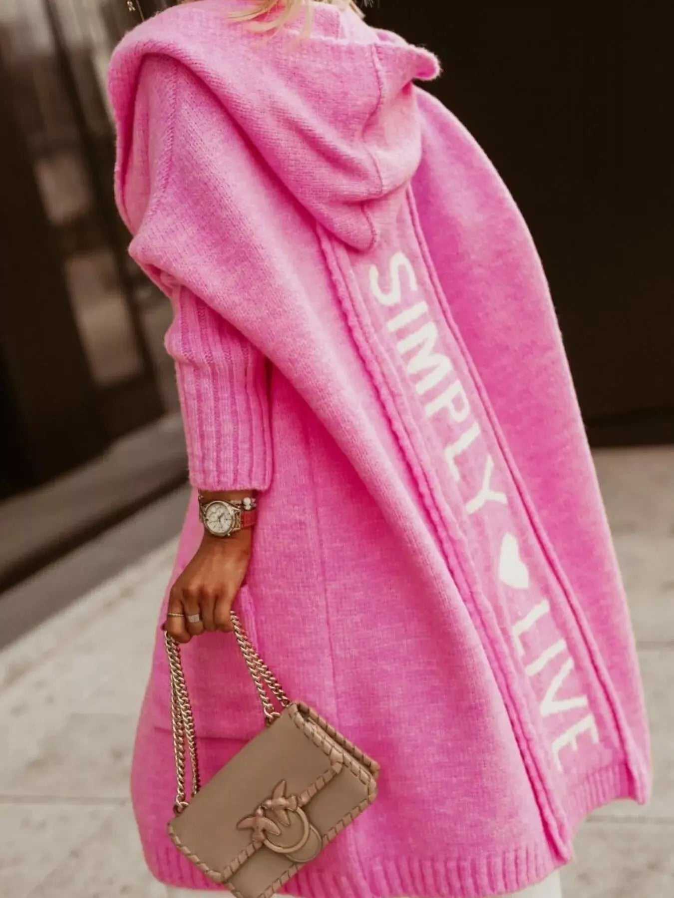 Full Size Hooded Knit Open Front Cardigan - Be Bliss Boutique