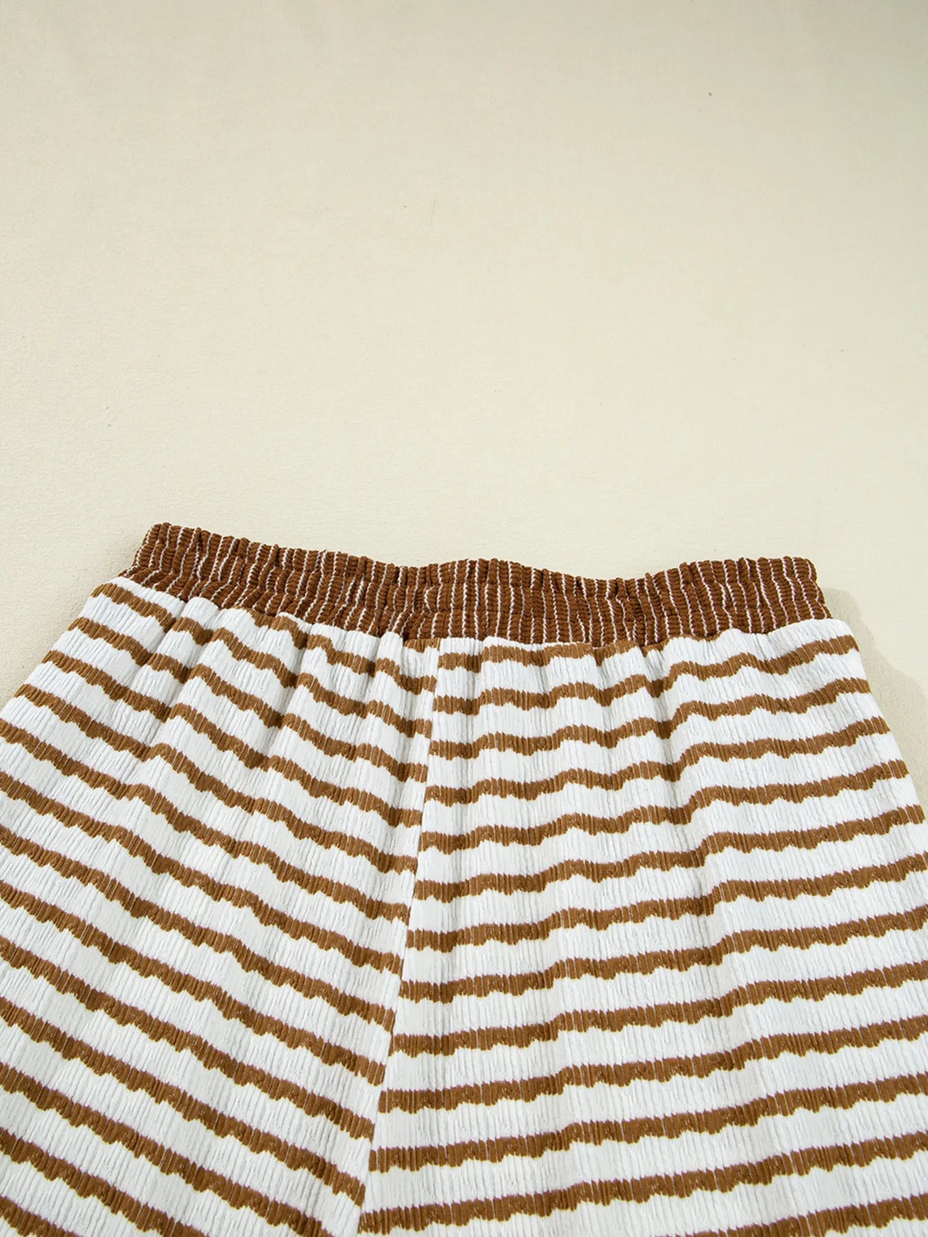 Stripe Collared Top and Drawstring Pant Set - Be Bliss Boutique