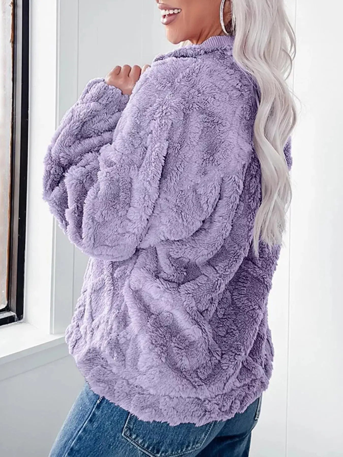 Cozy Fleece Quarter Zip Sweatshirt - Be Bliss Boutique