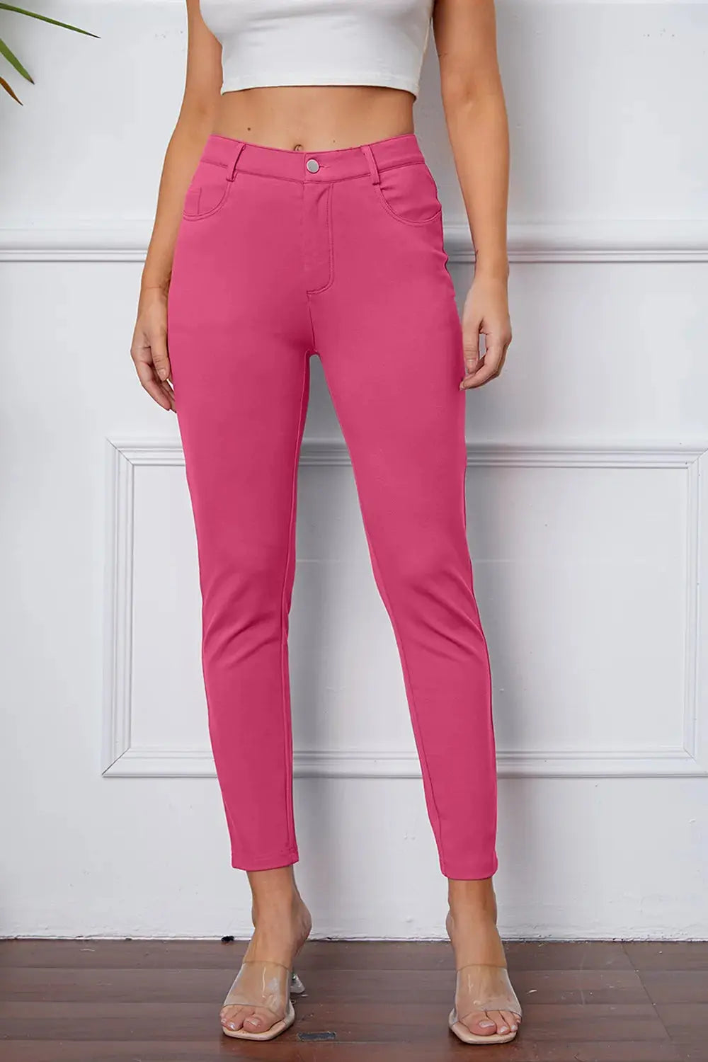 Basic BAE Full Size StretchyStitch High Waist Skinny Pants - Be Bliss Boutique