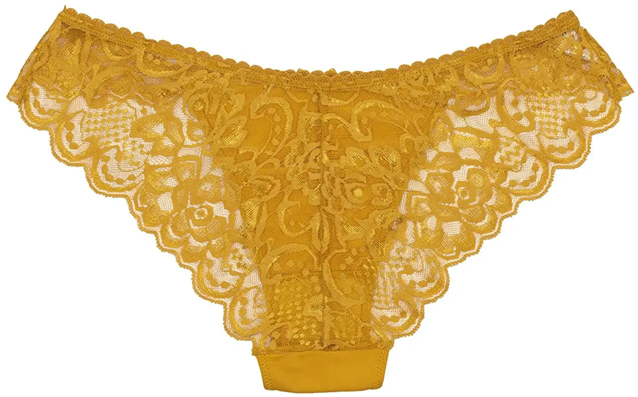 Microfiber Bikini with Scalloped Lace Back - Be Bliss Boutique