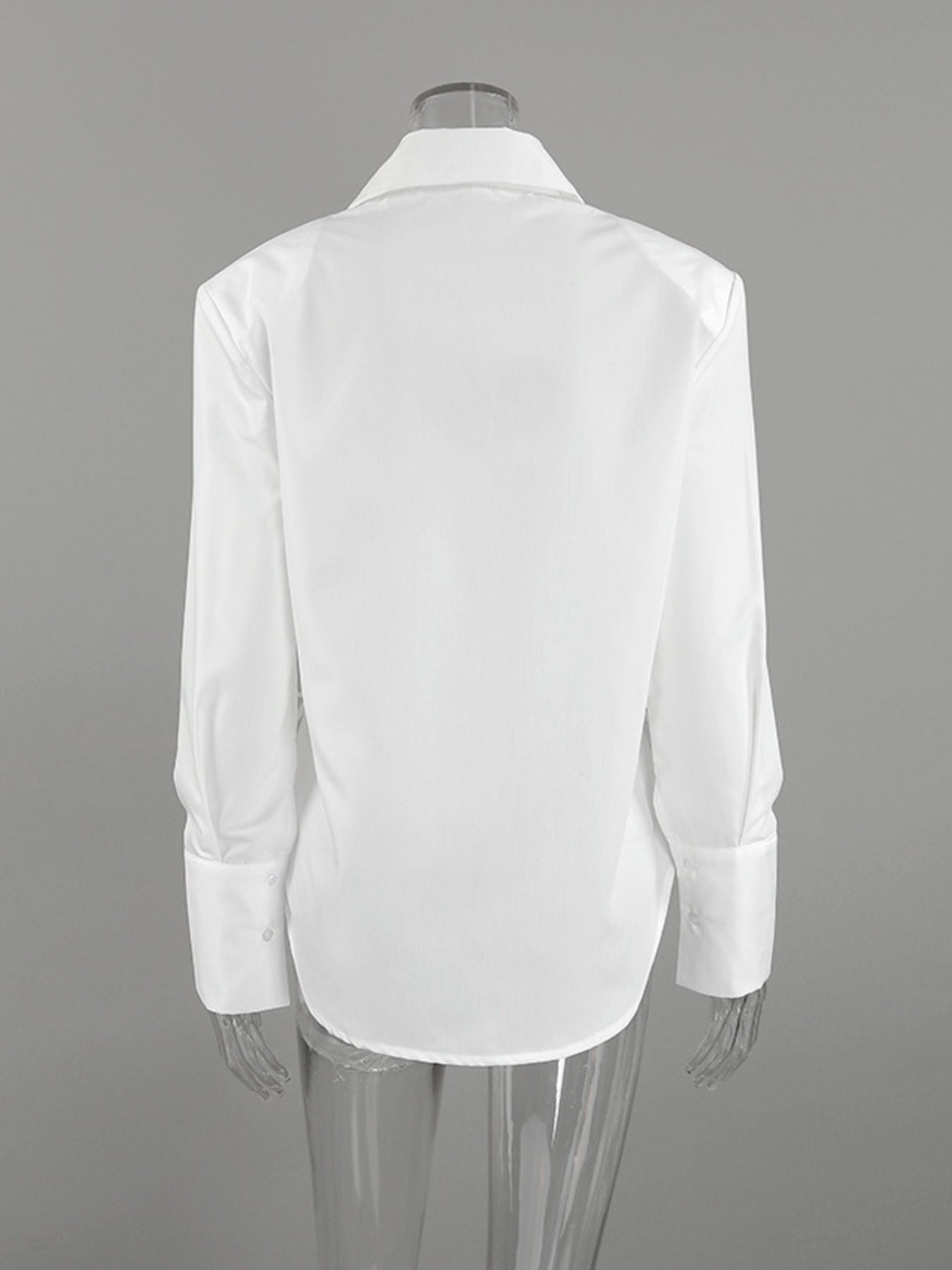 White Button Up Side Lace Up Shirt - Be Bliss Boutique