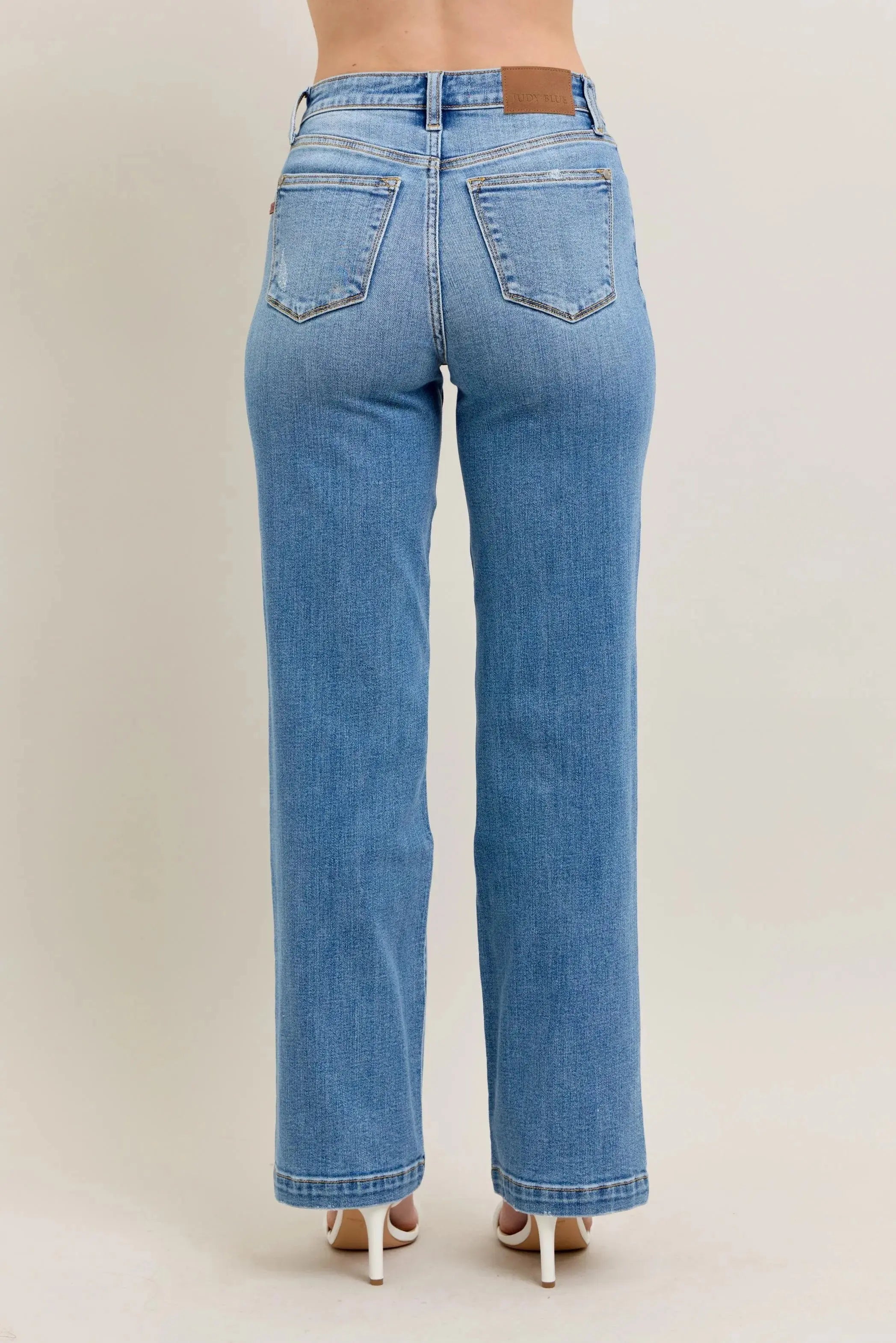 Full Size/Plus Size High Waist Straight Leg Judy Blue Jeans - Be Bliss Boutique