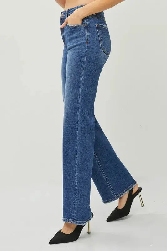 High Rise Straight Leg RISEN Jeans - Be Bliss Boutique