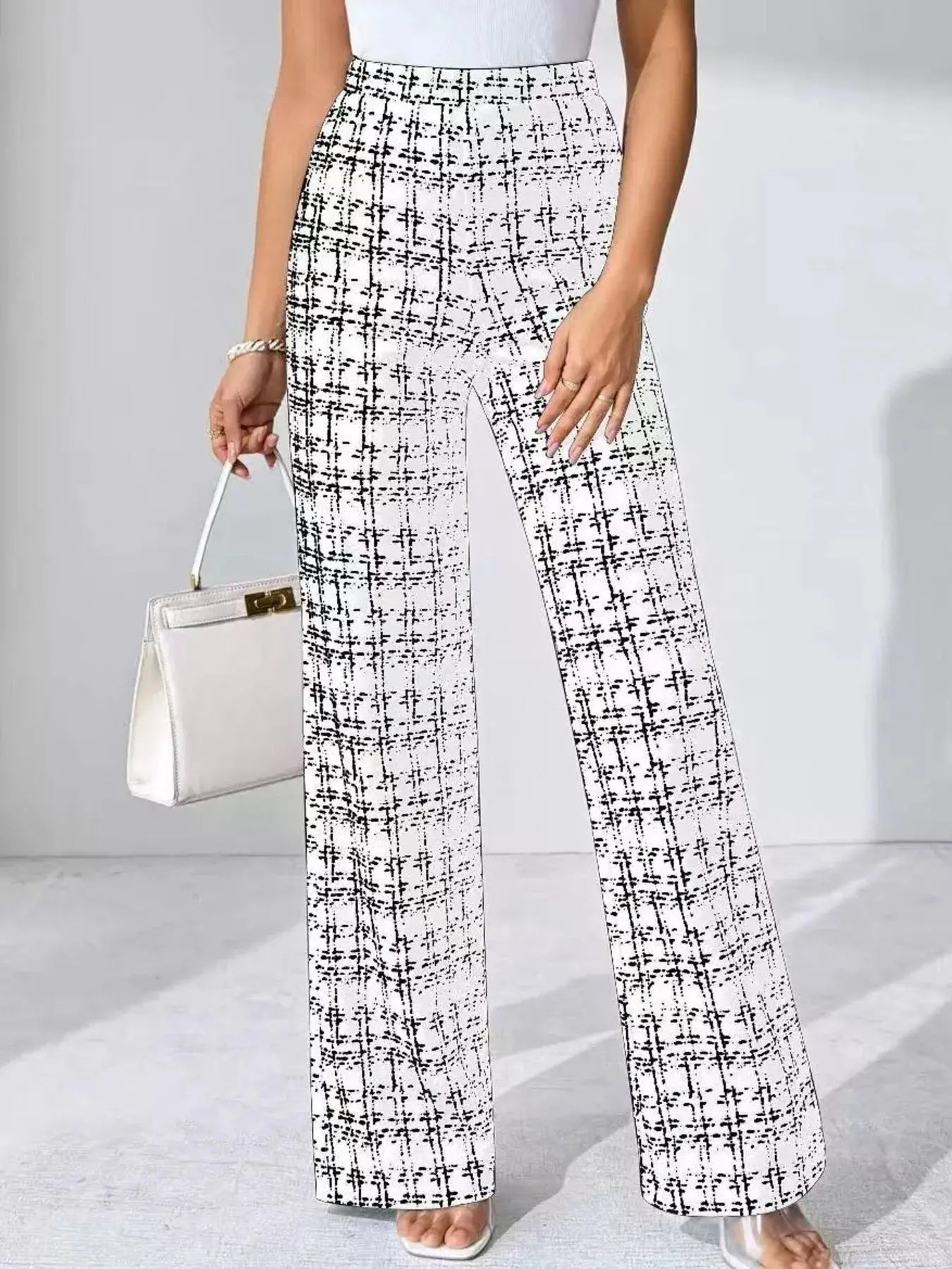 Plaid Wide Leg Pants - Be Bliss Boutique