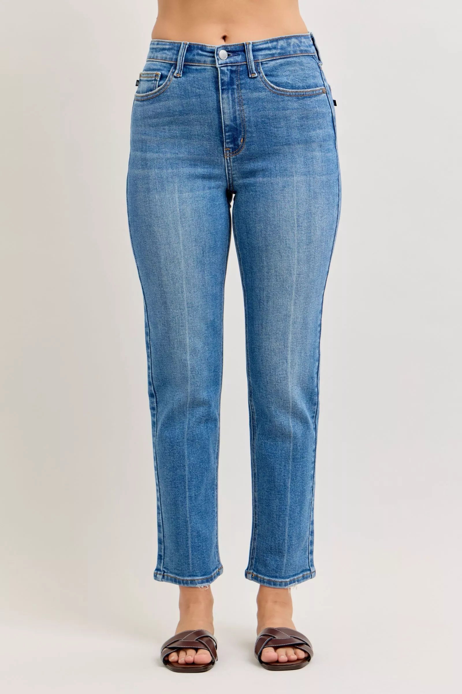 Judy Blue Jeans - High-Waisted Straight-Leg Jeans - Be Bliss Boutique