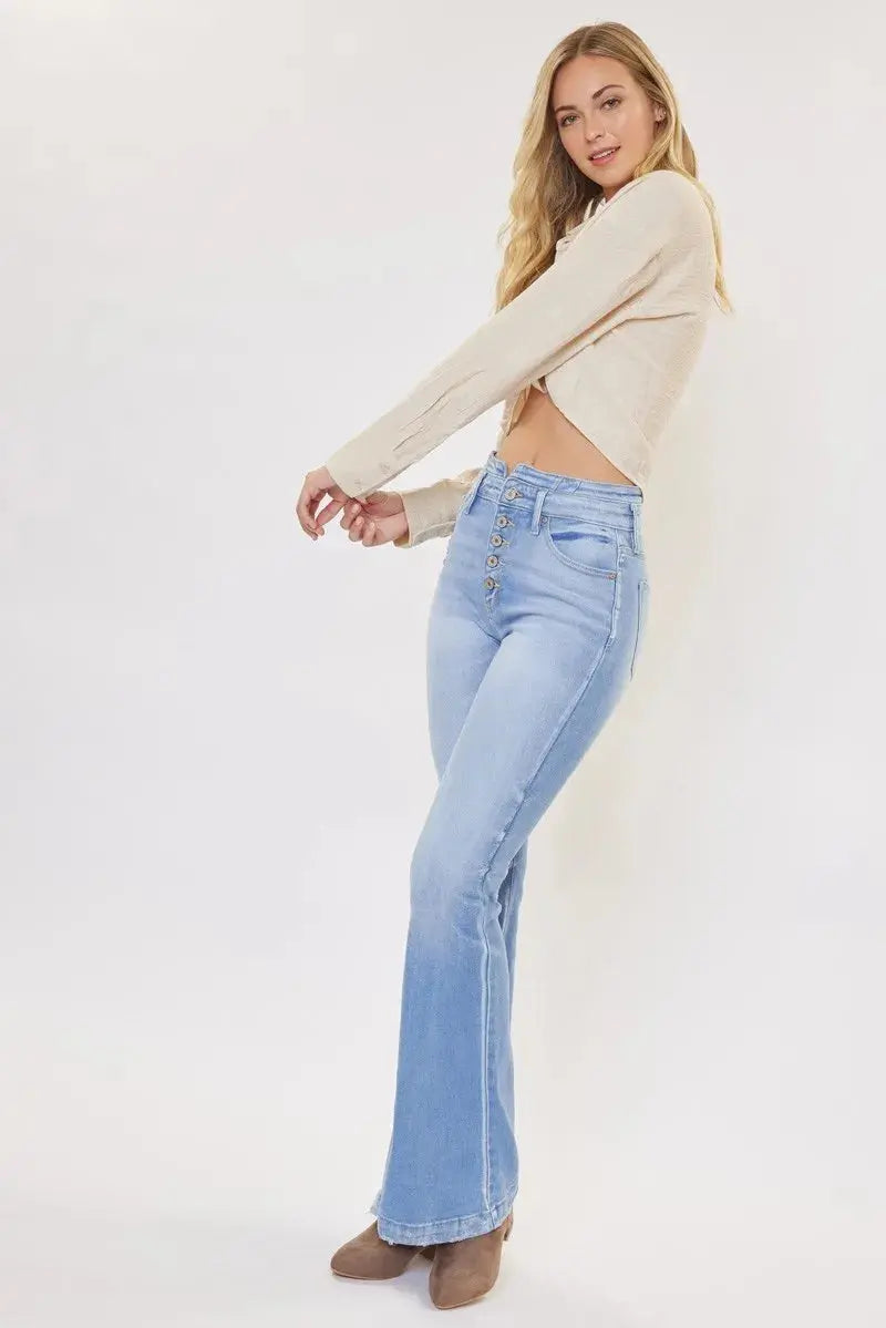Curvy High Rise Kancan Flare Jeans - Be Bliss Boutique