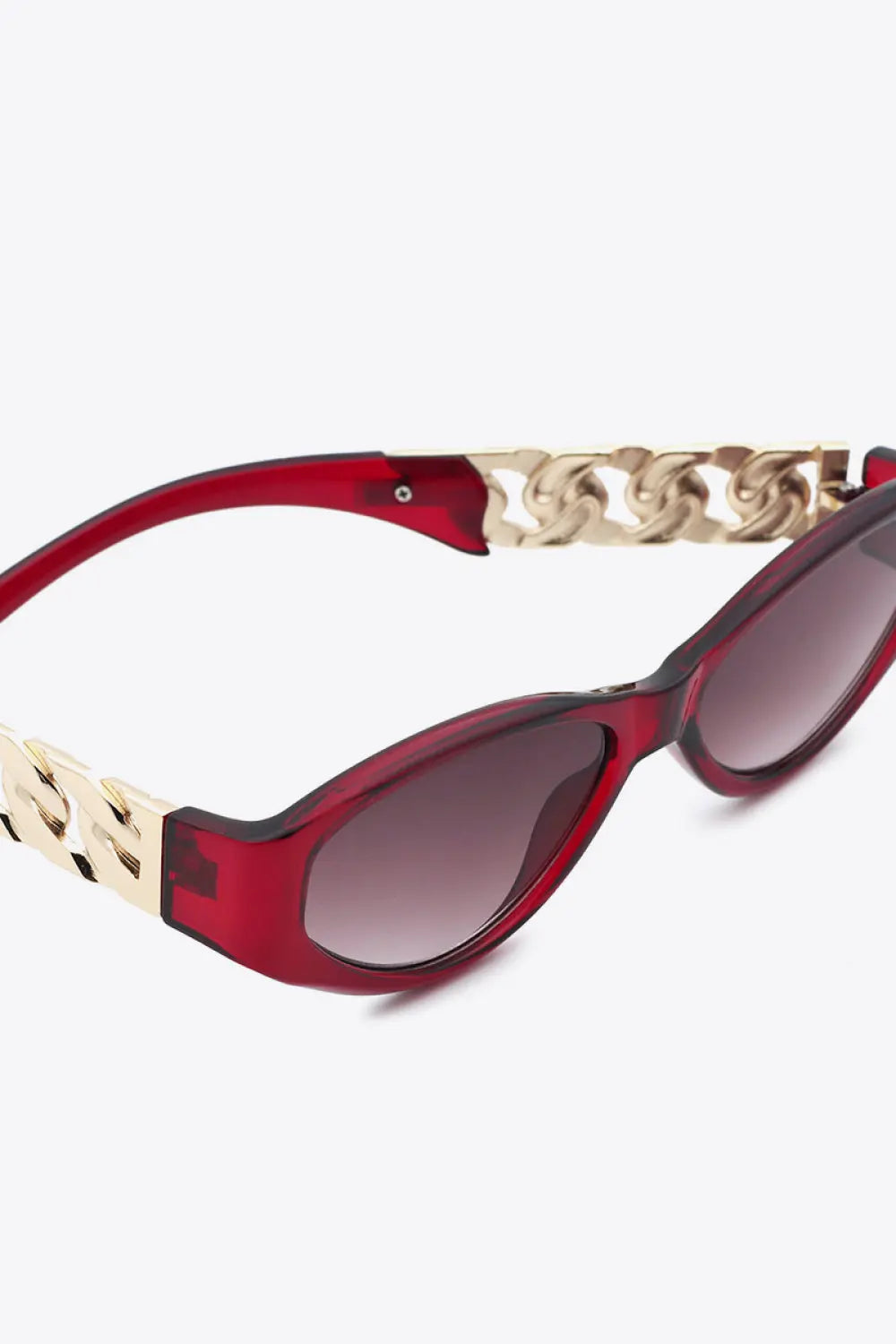 Chain Detail Cat Eye Sunglasses – UV400 Fashion Shades - Be Bliss Boutique