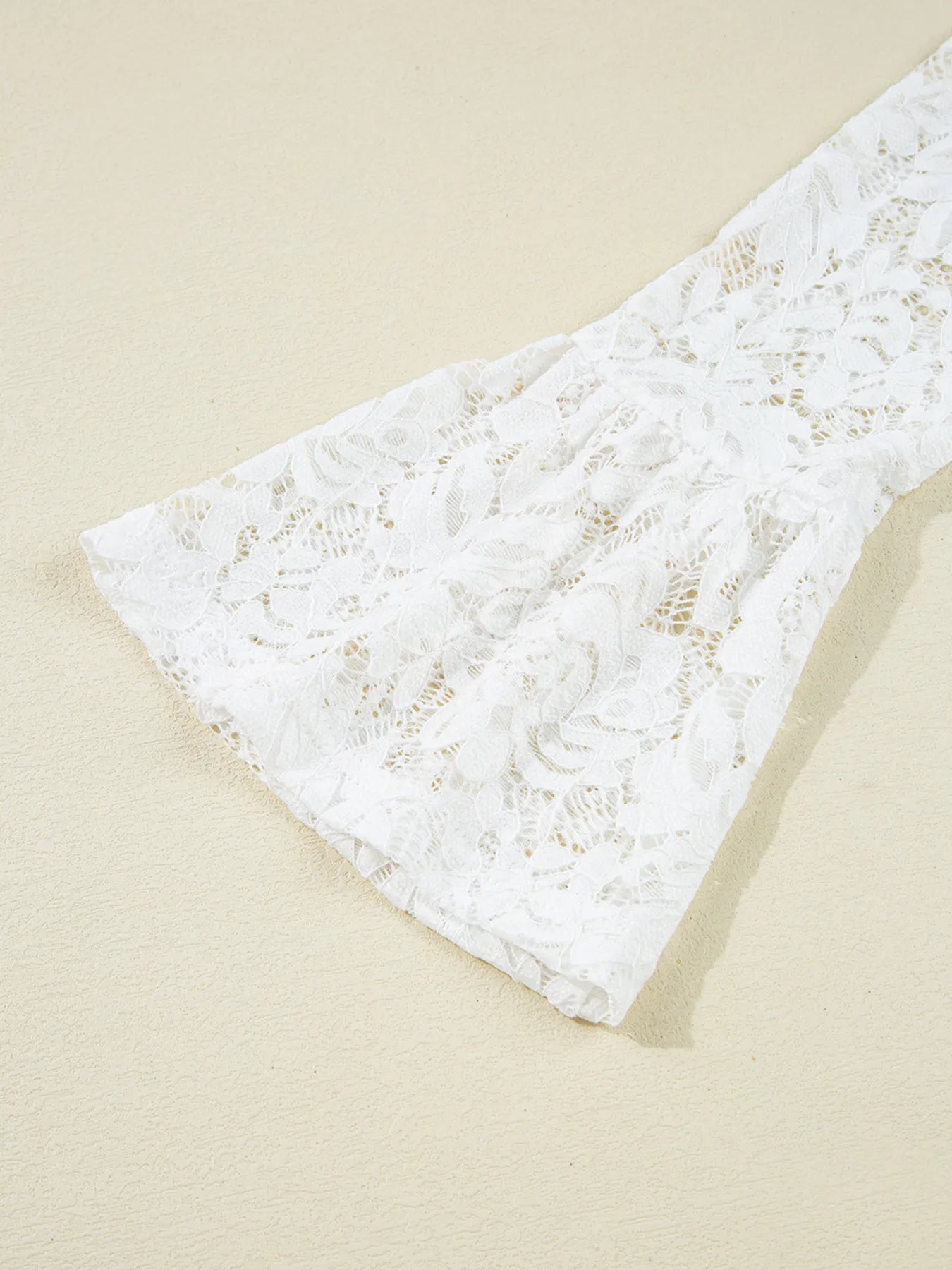 Lace Crochet Bell Sleeve Mock Neck Blouse - Be Bliss Boutique