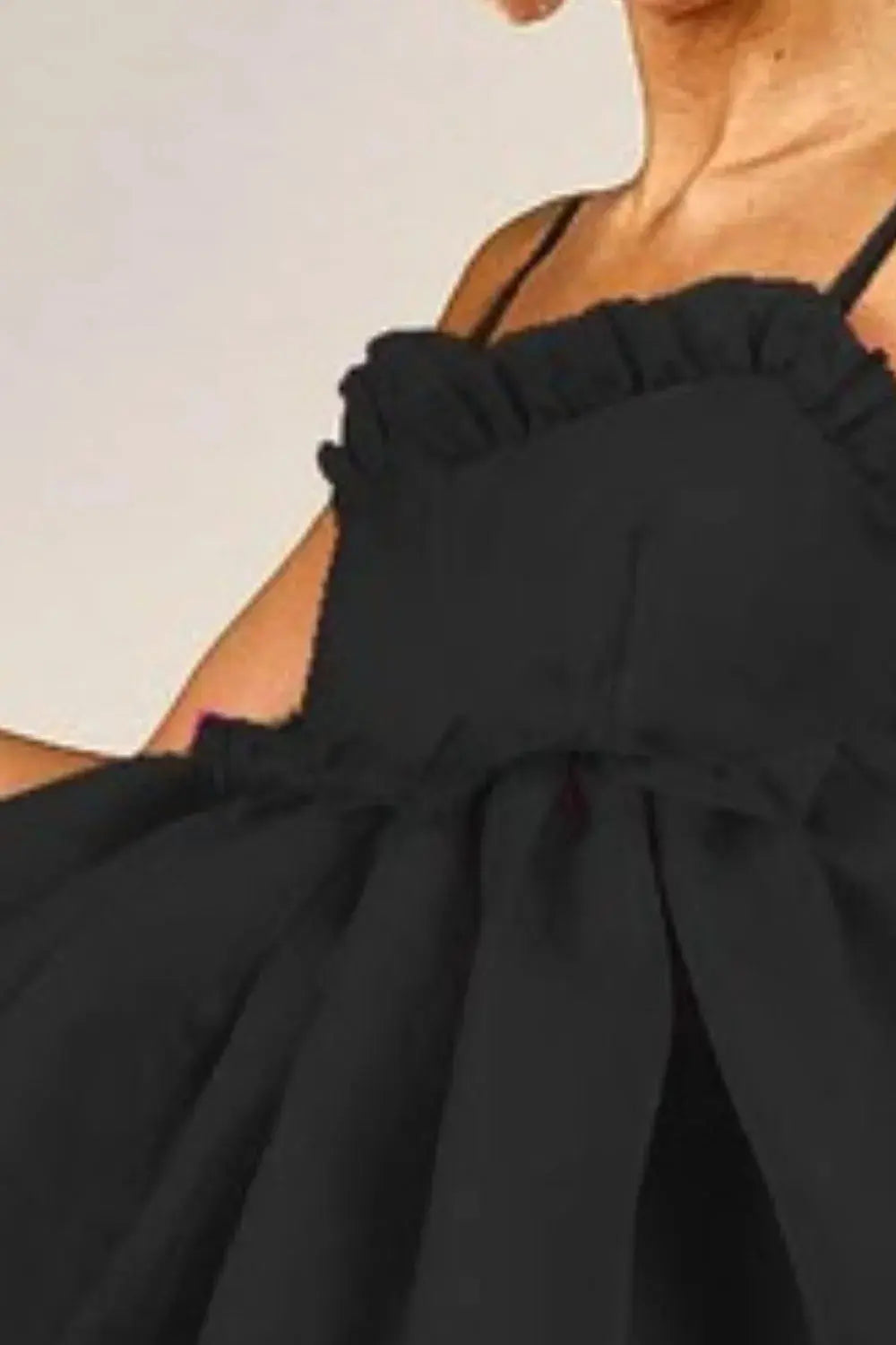 BiBi Ruffled Edge Sweet Heart Neck Sleeveless Tulle Dress - Be Bliss Boutique