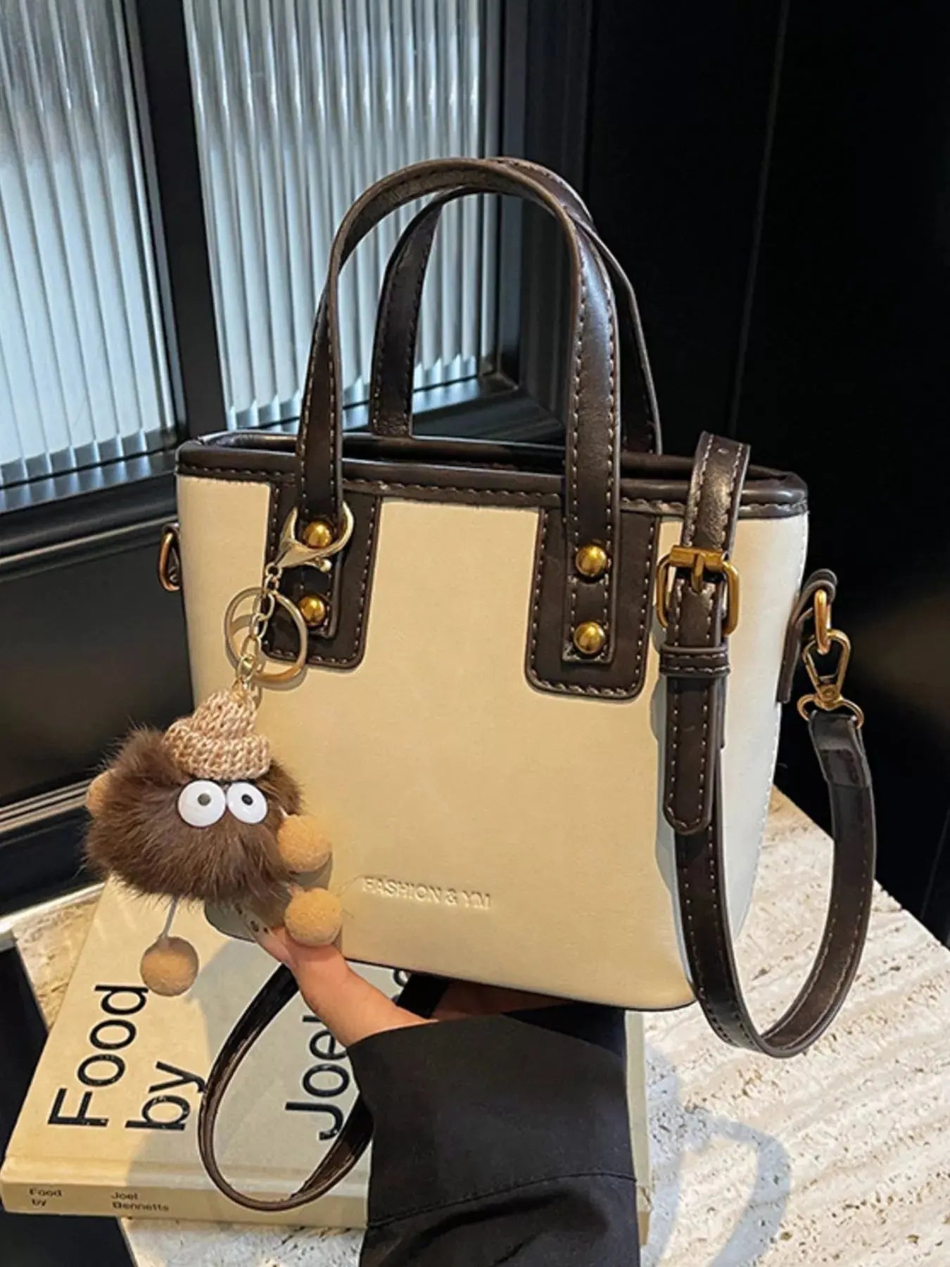 Leather Crossbody Bag with Charm - Be Bliss Boutique